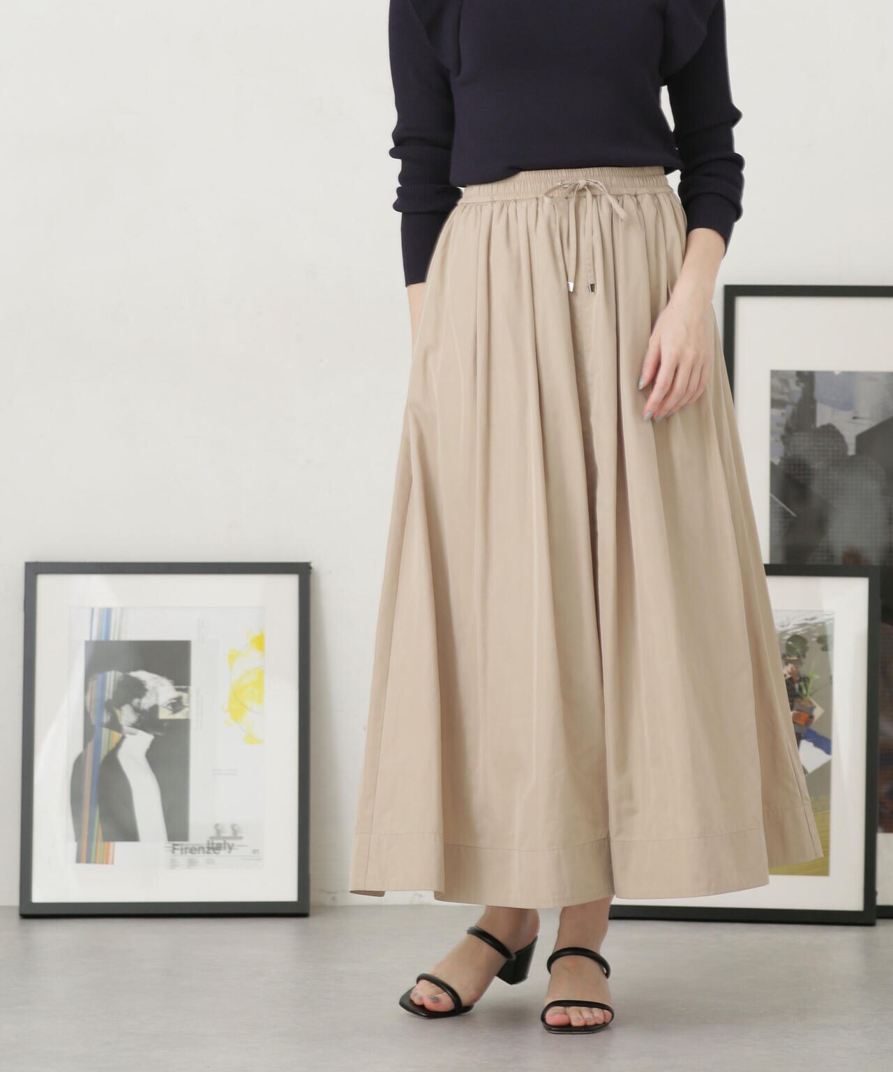 LB.04/タフタギャザーボリュームスカート 6733130314