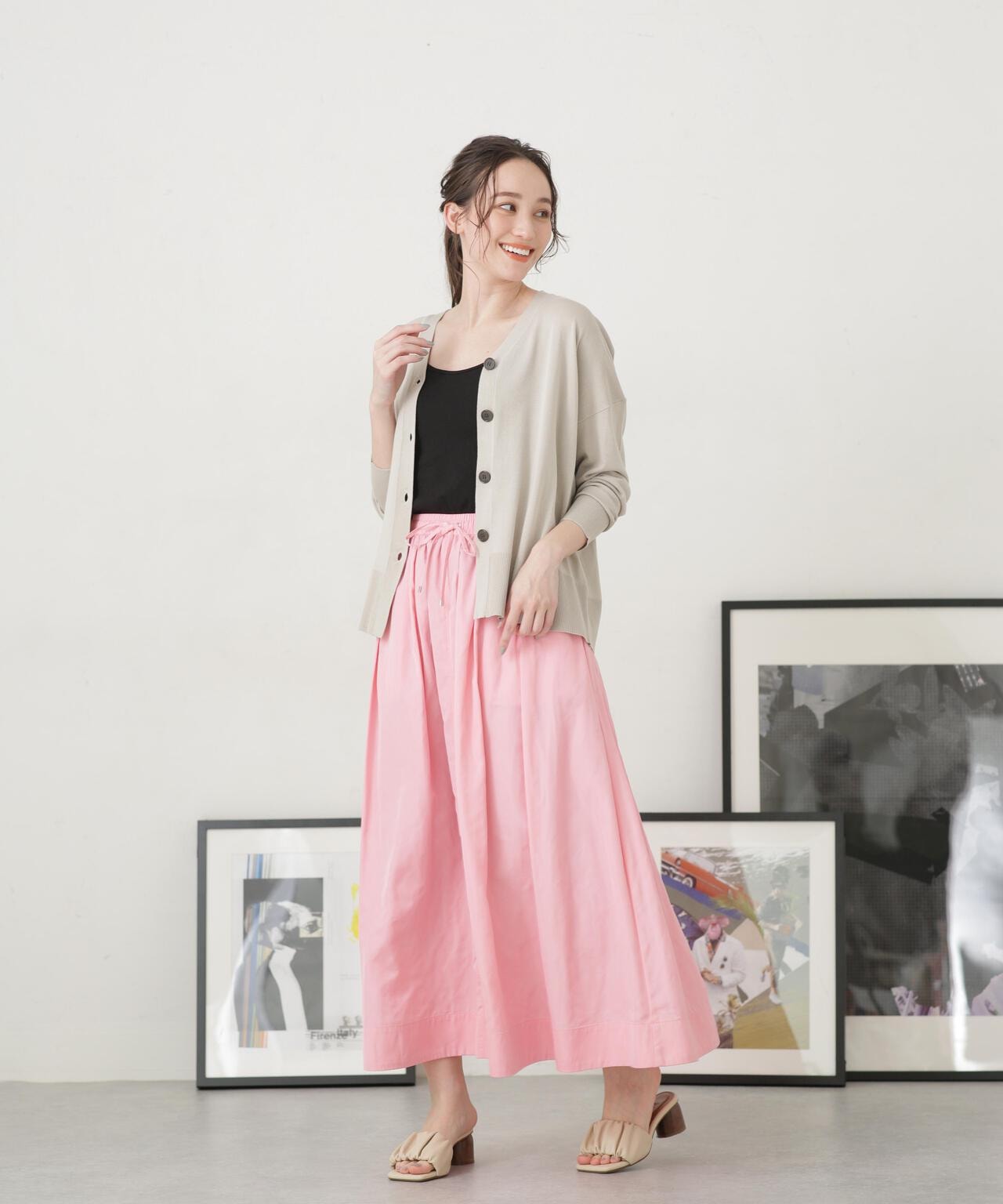 LB.04/タフタギャザーボリュームスカート 6733130314