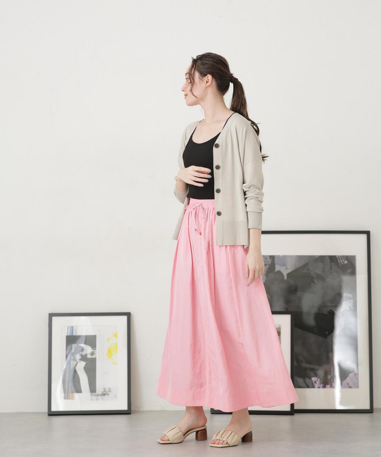 LB.04/タフタギャザーボリュームスカート 6733130314