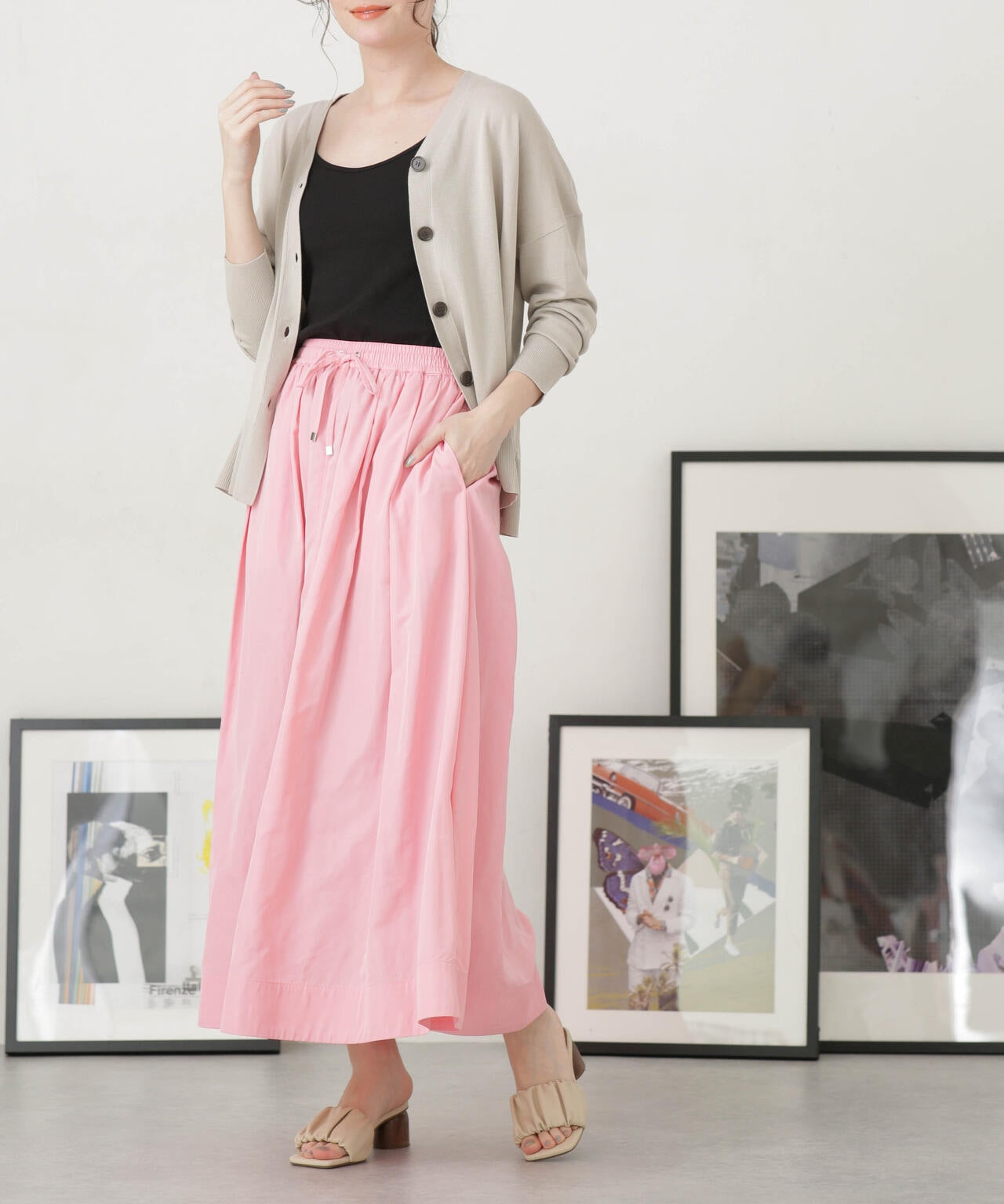 LB.04/タフタギャザーボリュームスカート 6733130314