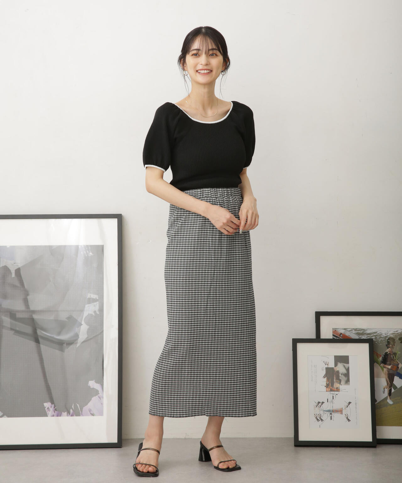 LB.04/カットジャガードスカート (セットアップ可) 6733130329