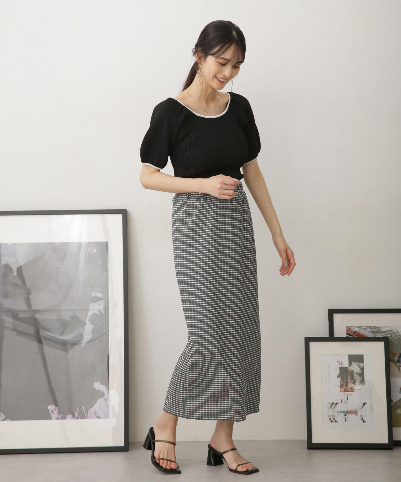 LB.04/カットジャガードスカート (セットアップ可) 6733130329