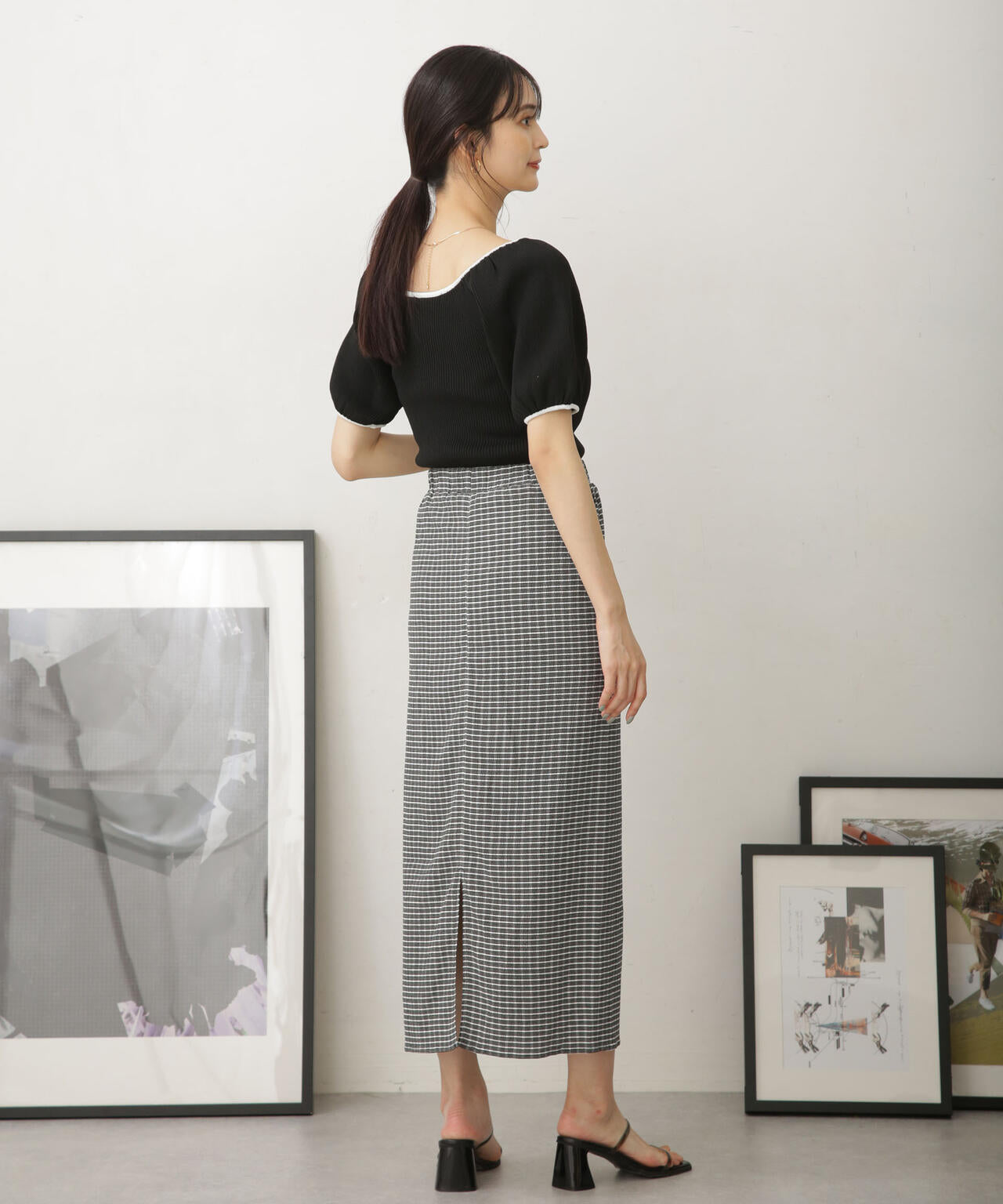 LB.04/カットジャガードスカート (セットアップ可) 6733130329