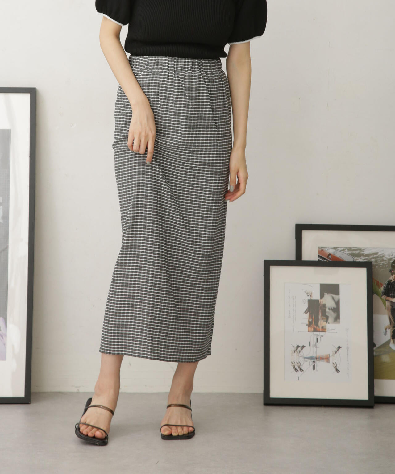 LB.04/カットジャガードスカート (セットアップ可) 6733130329