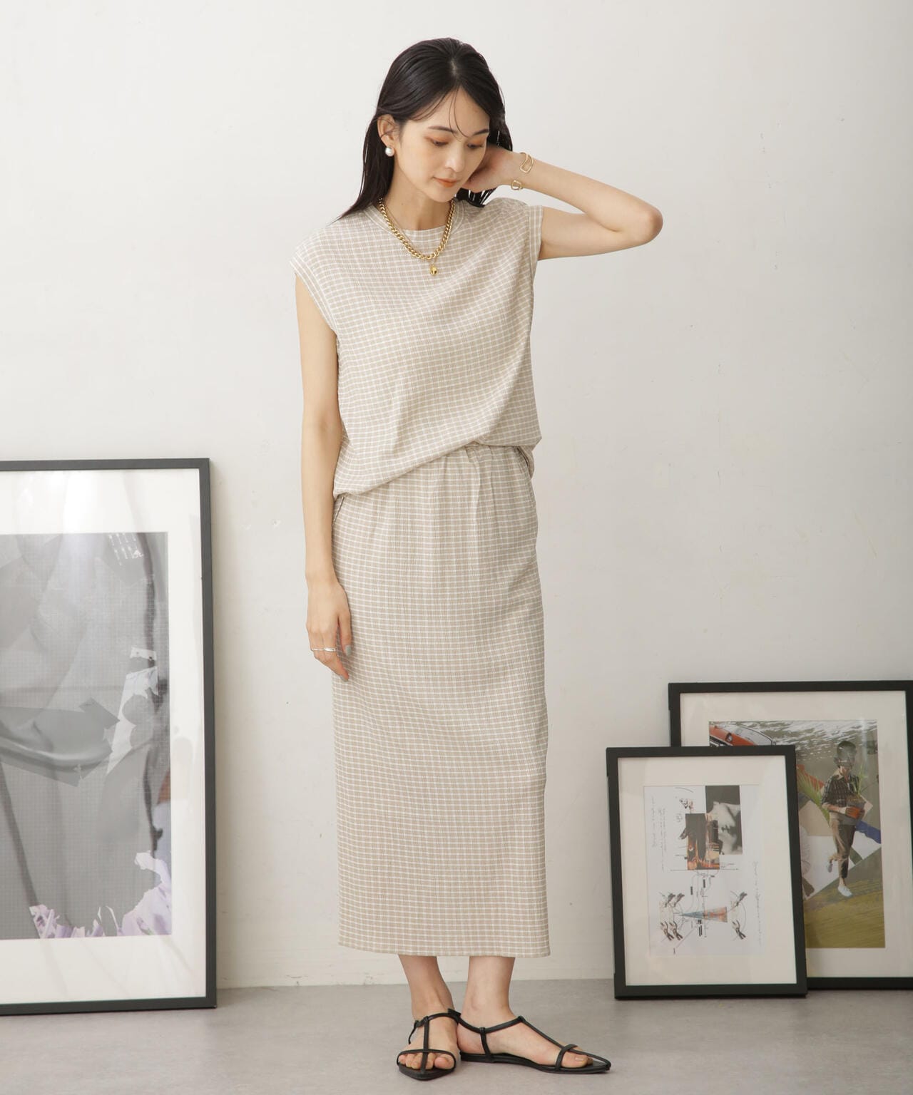 LB.04/カットジャガードスカート (セットアップ可)