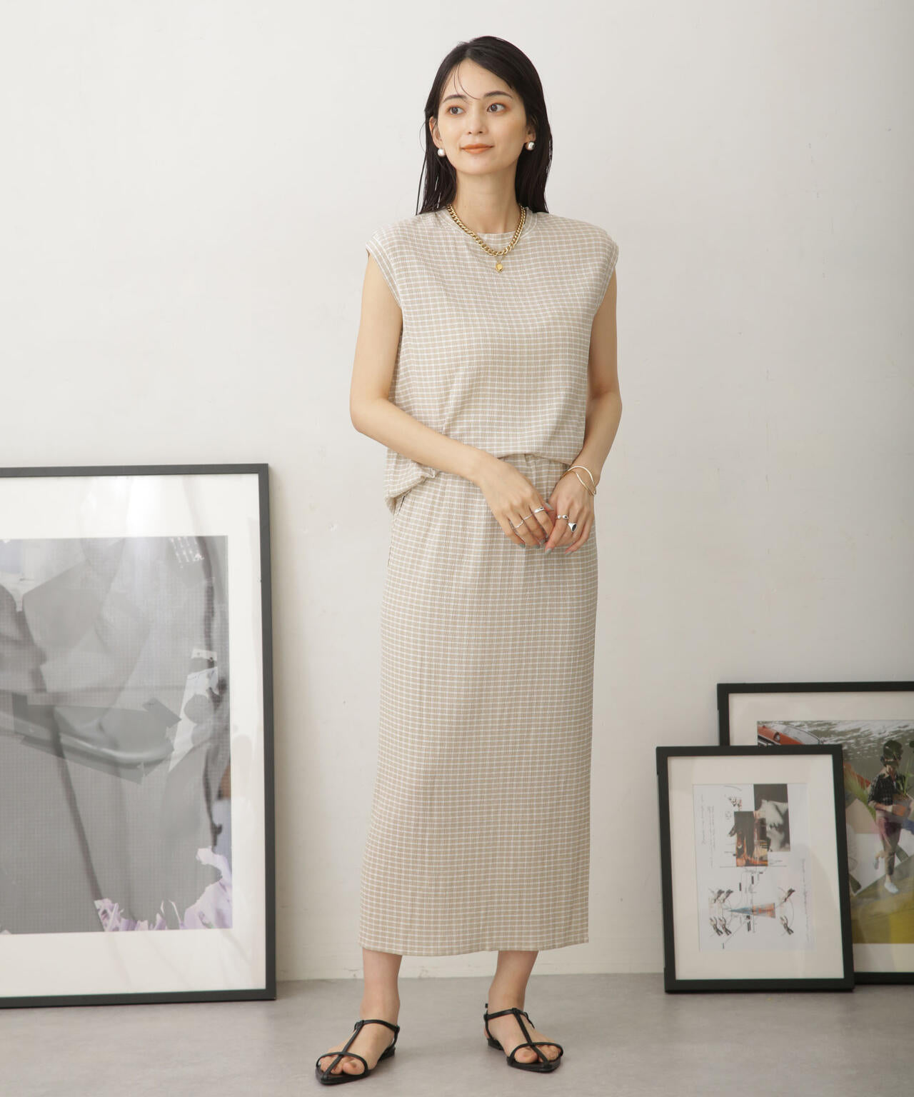 LB.04/カットジャガードスカート (セットアップ可) 6733130329