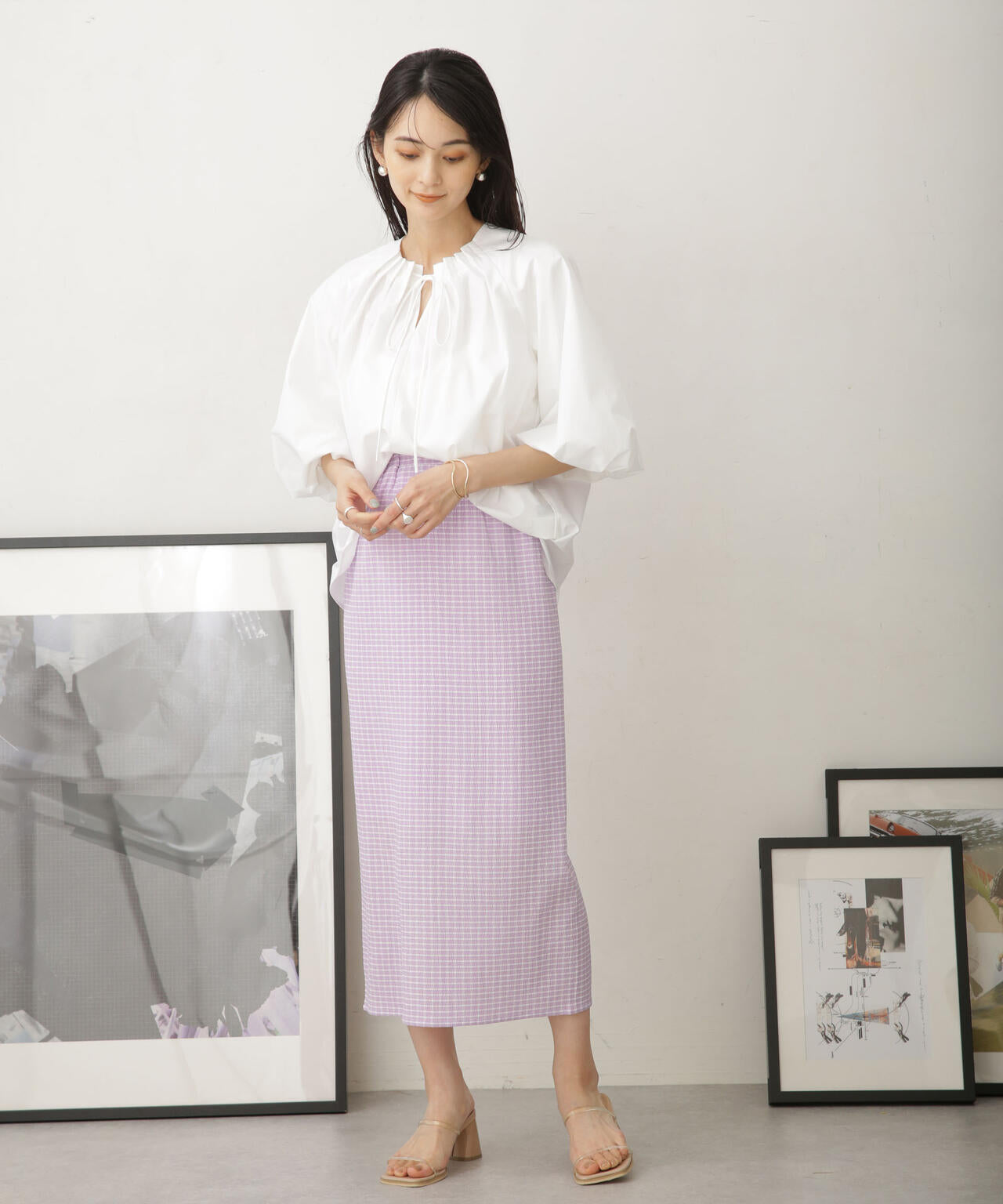 LB.04/カットジャガードスカート (セットアップ可) 6733130329