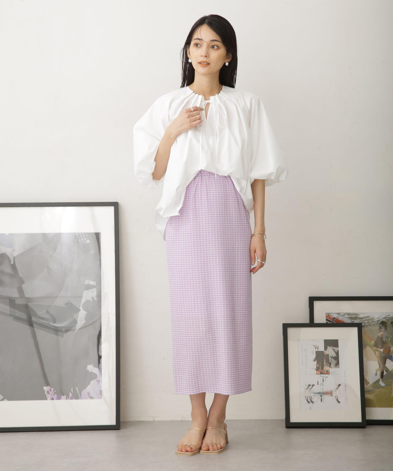 LB.04/カットジャガードスカート (セットアップ可) 6733130329