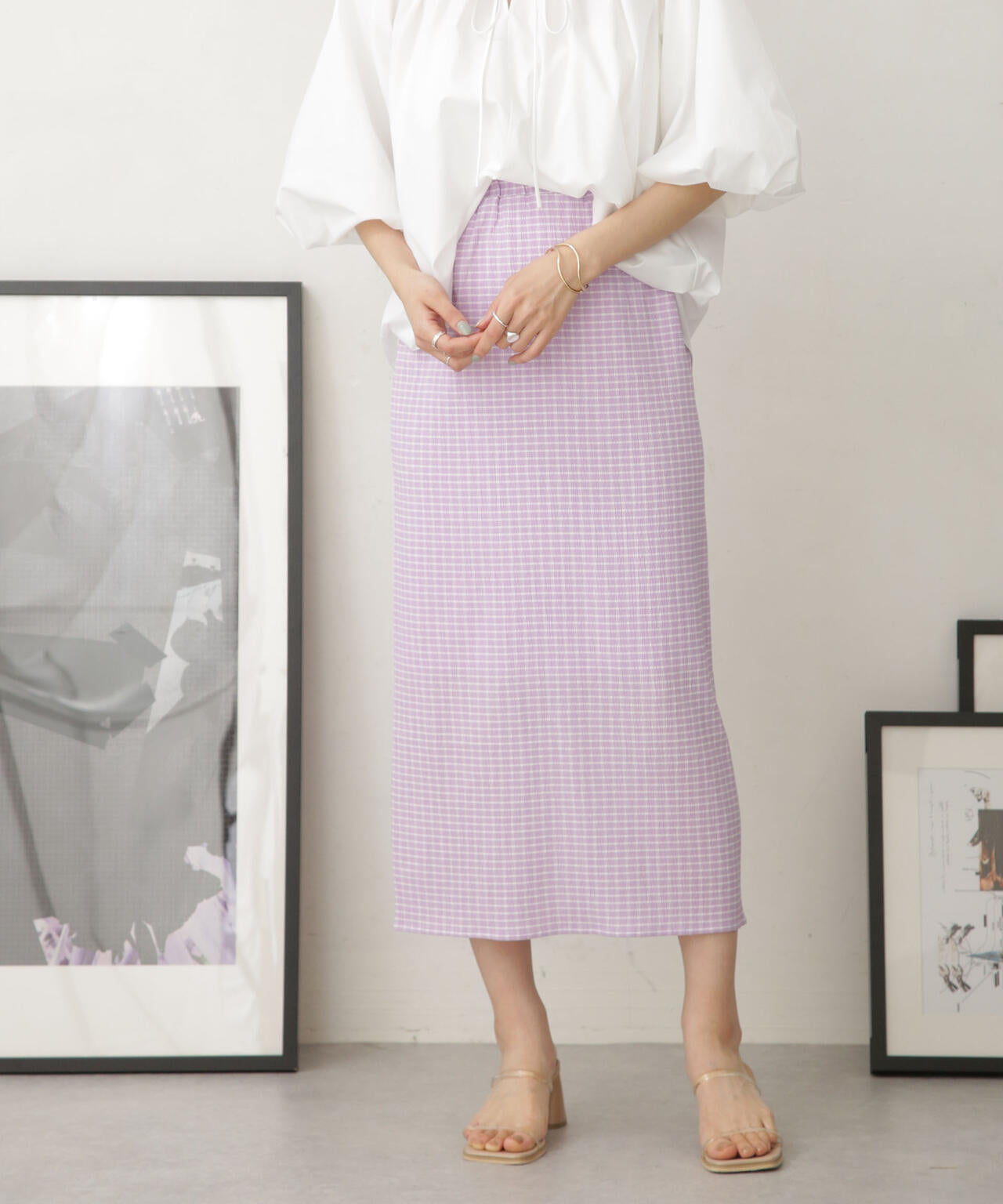 LB.04/カットジャガードスカート (セットアップ可) 6733130329