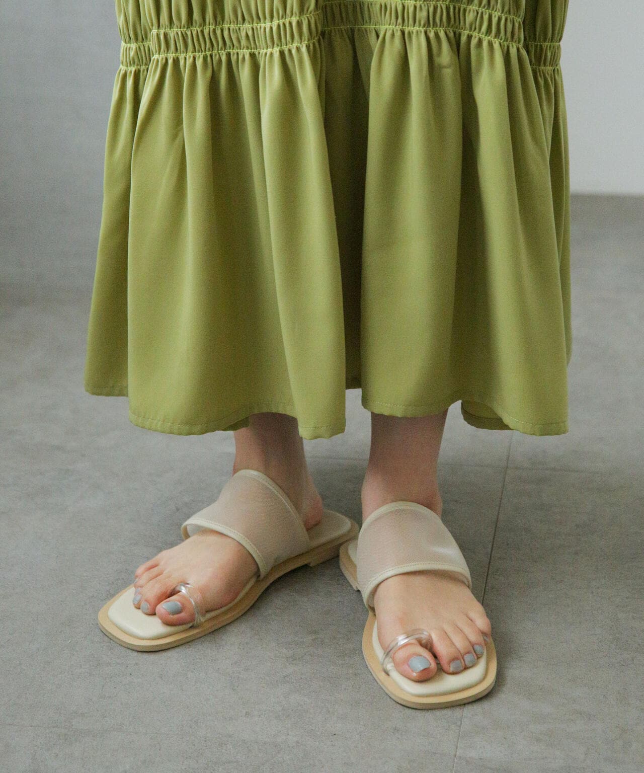 LB.04/メッシュコンビフラットサンダル 6733135307