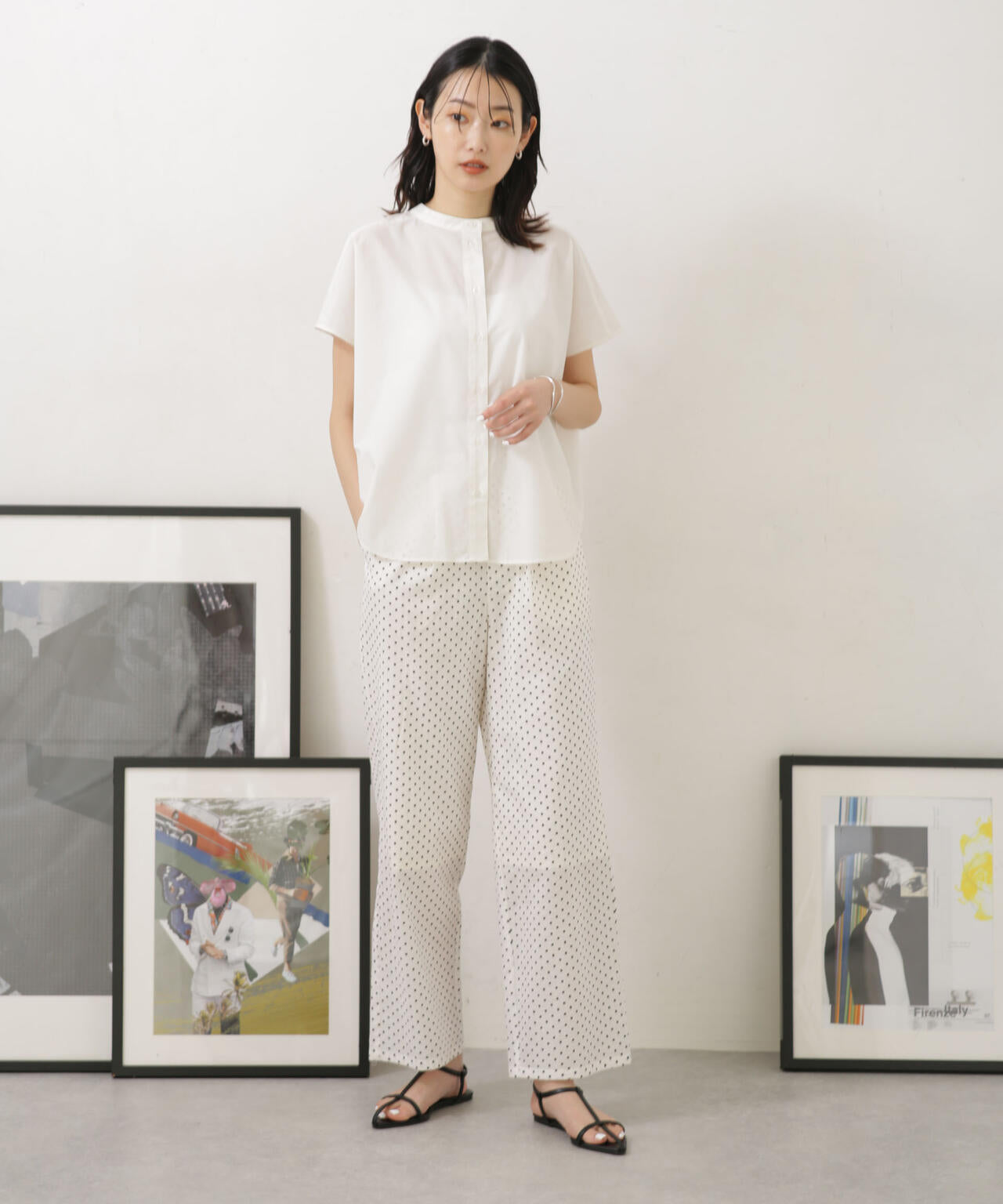 LB.04/Tストラップフラットサンダル 6733135310