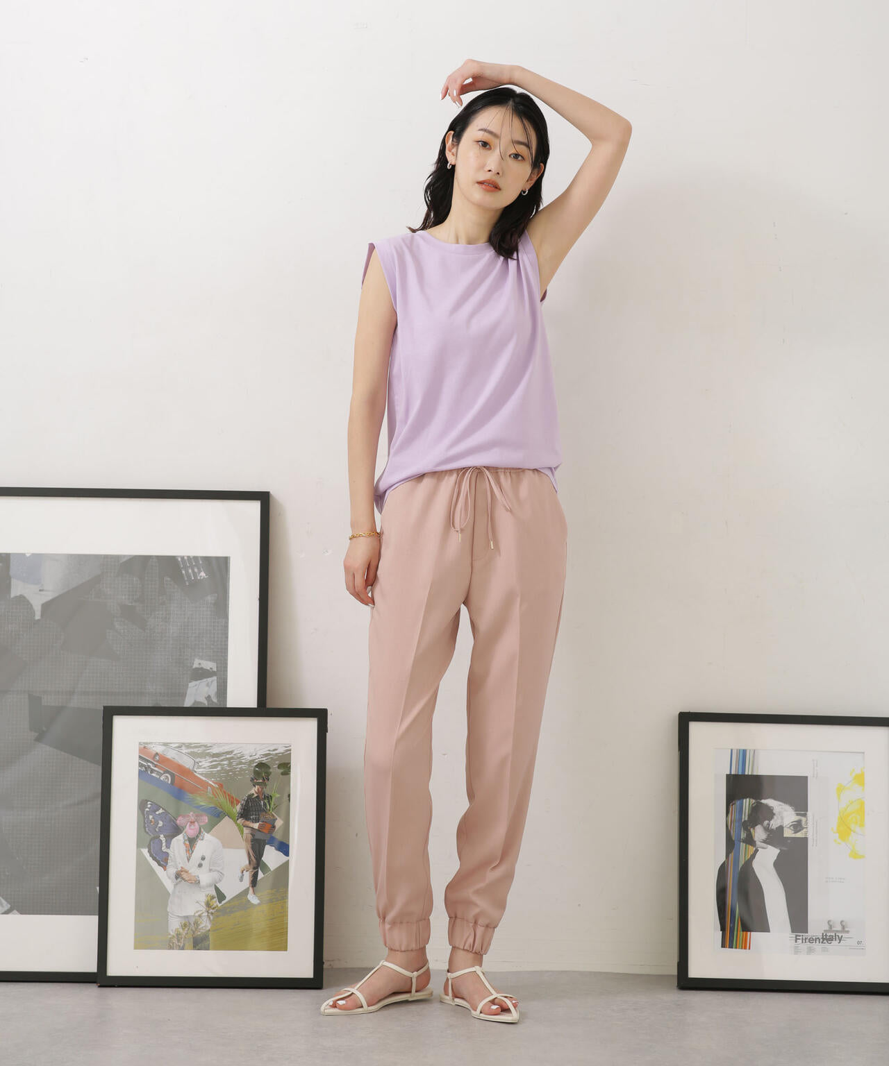 LB.04/Tストラップフラットサンダル 6733135310