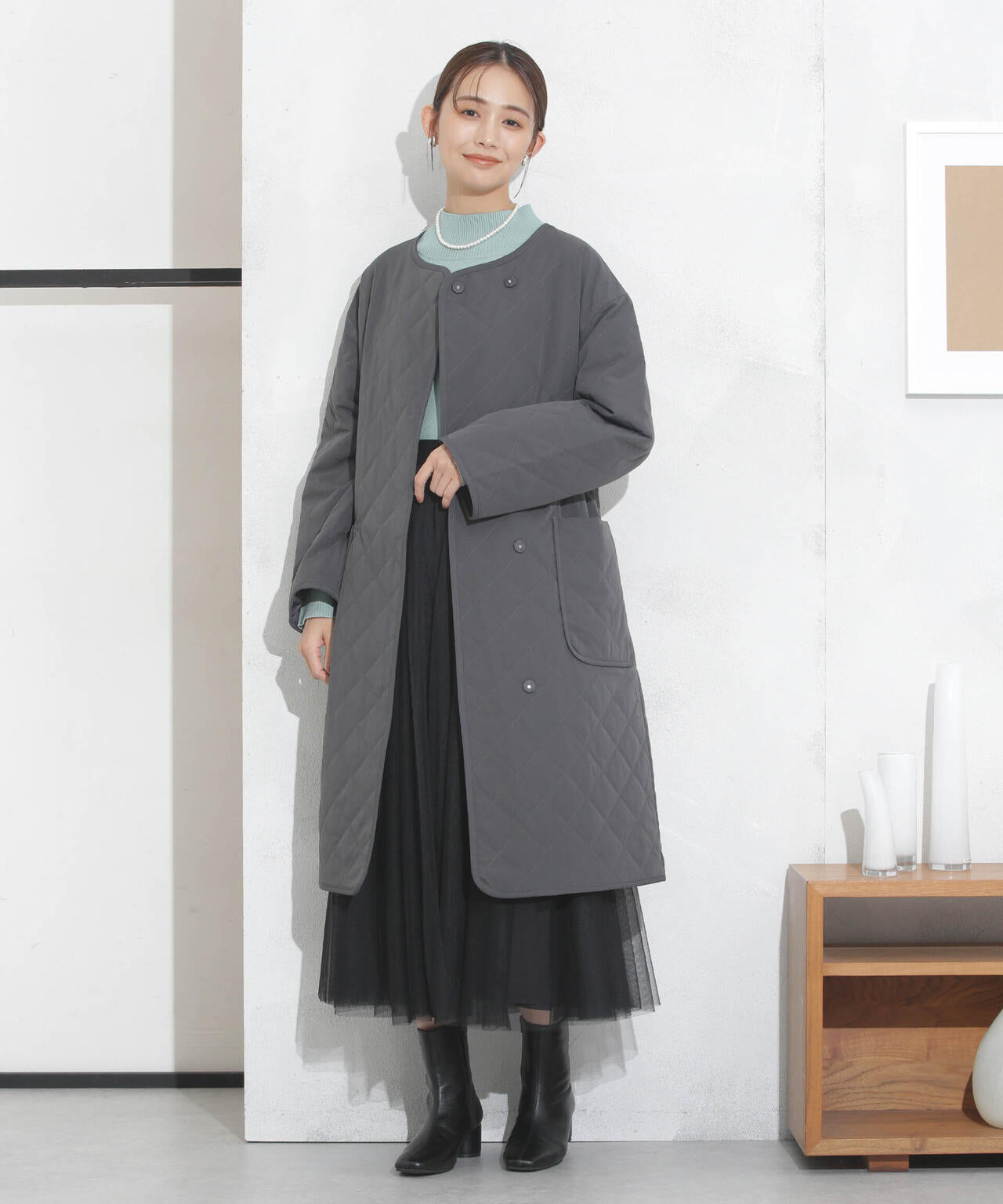 TRADITIONALWEATHERWEAR別注キルティングロングコートナノユニ Traditional Weatherwear（トラディショナルウェザーウェア）の