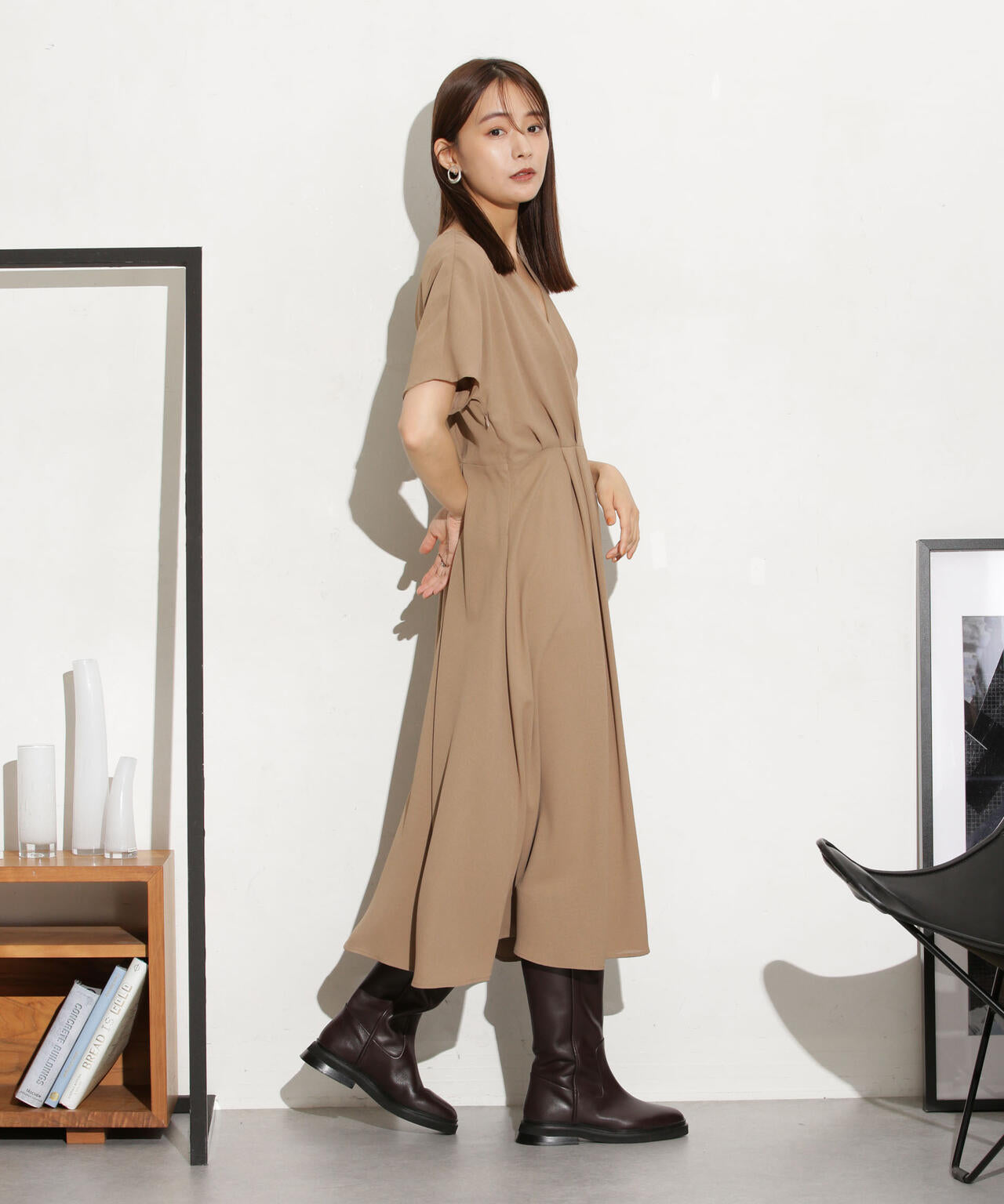 カシュクールフレアワンピース 6733219318