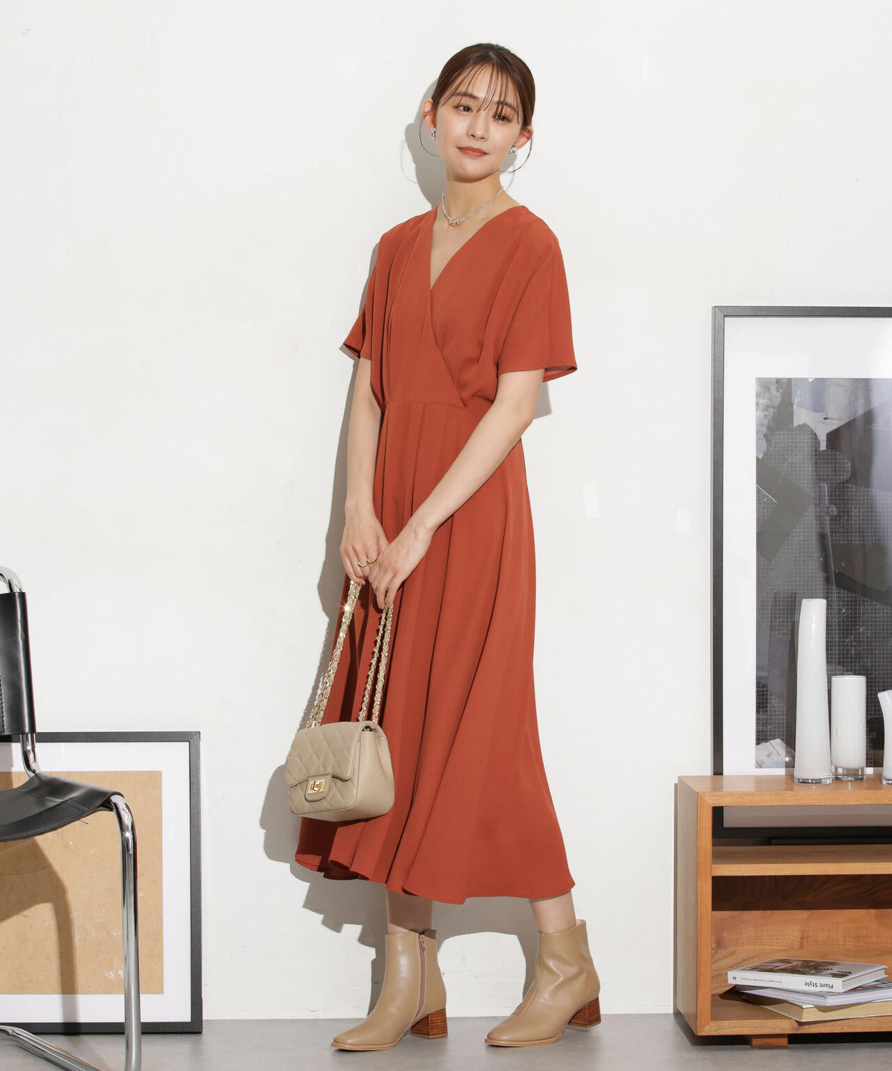 カシュクールフレアワンピース 6733219318