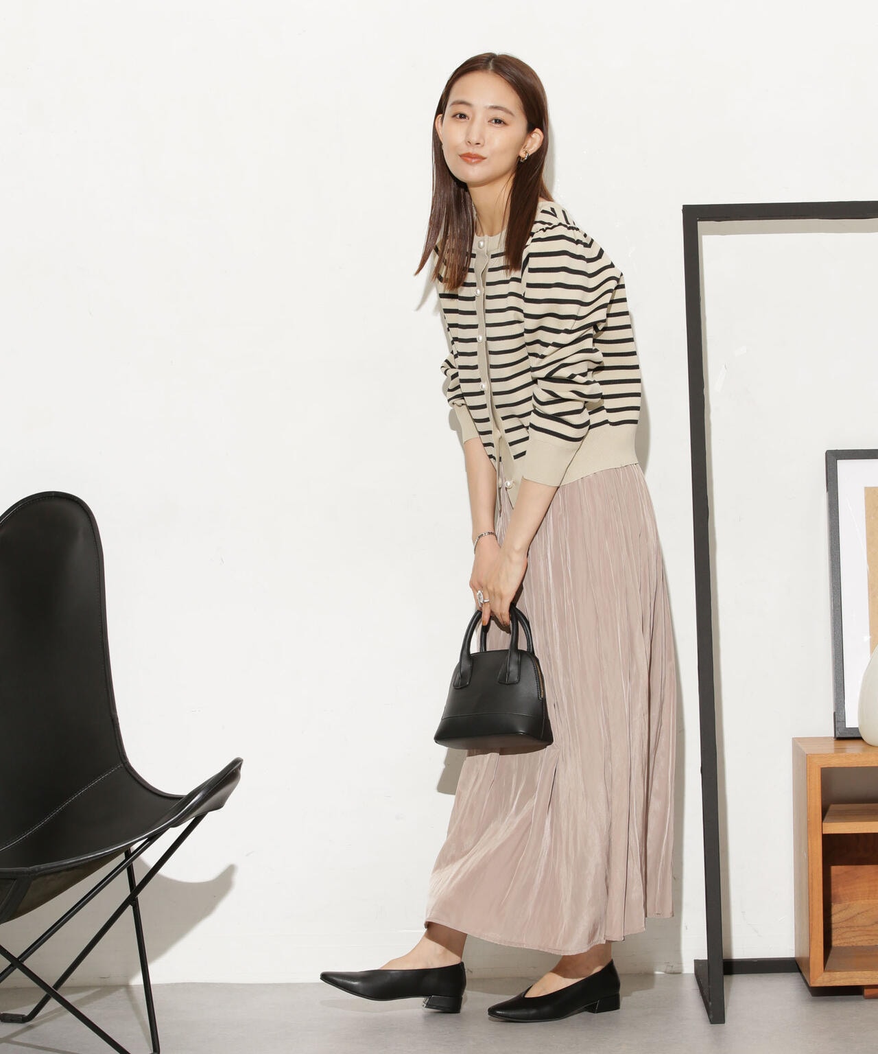 サテンギャザースカート 6733230303