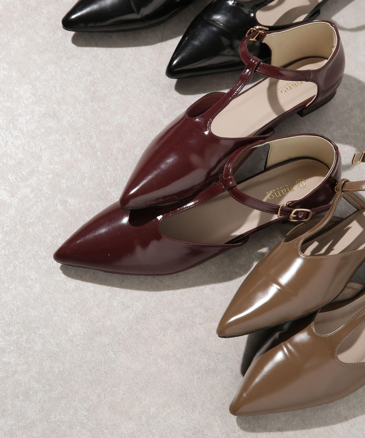 Tストラップフラットパンプス 6733233300