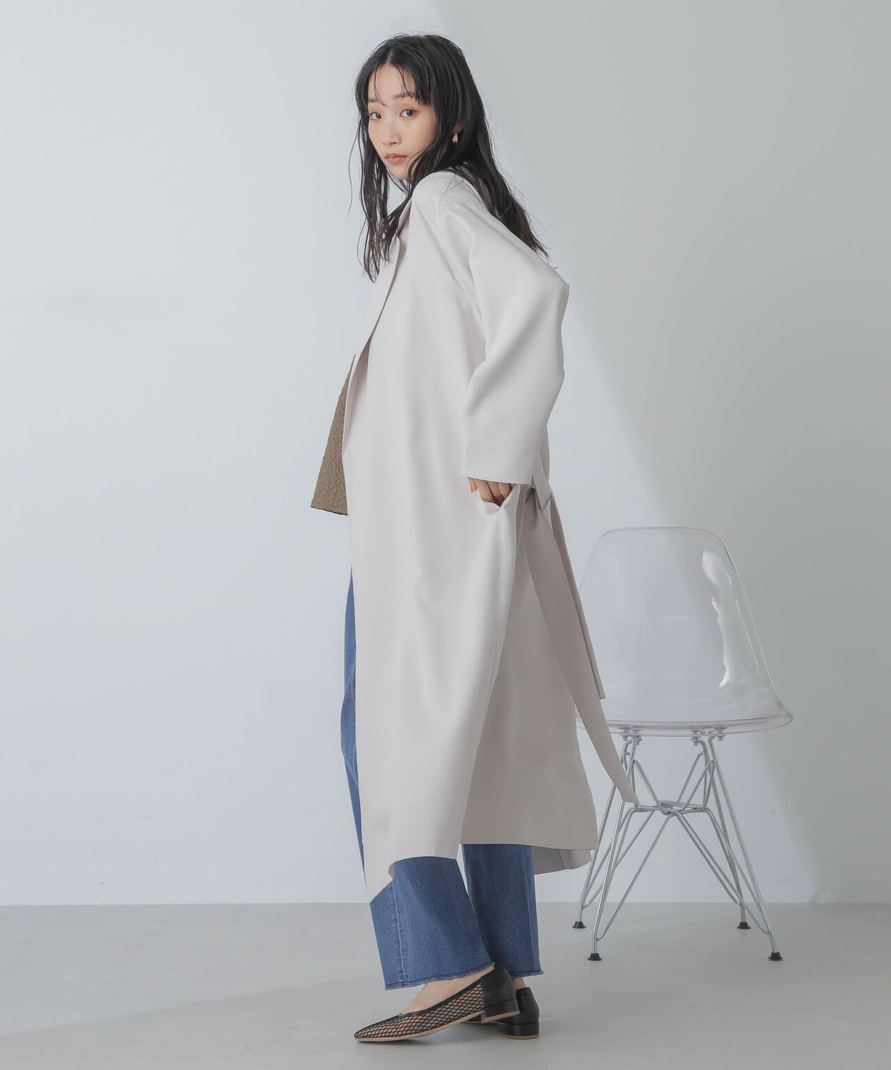 【新品タグ付】ムータマリン　UV撥水　フ－デッドコート　サイズ7　XL　ホワイト UV撥水フーデッドジャケット（その他アウター）｜muta marine