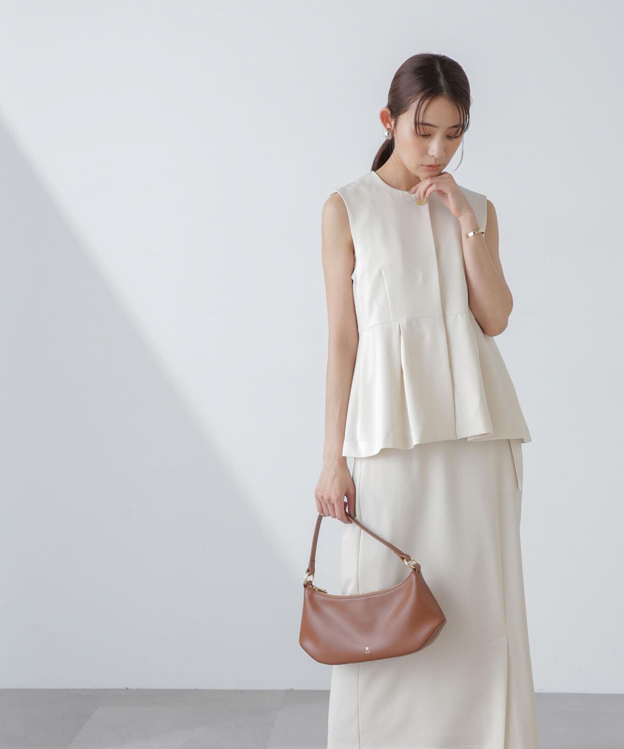 多機能素材ペプラムジレ(セットアップ可） 6734116306