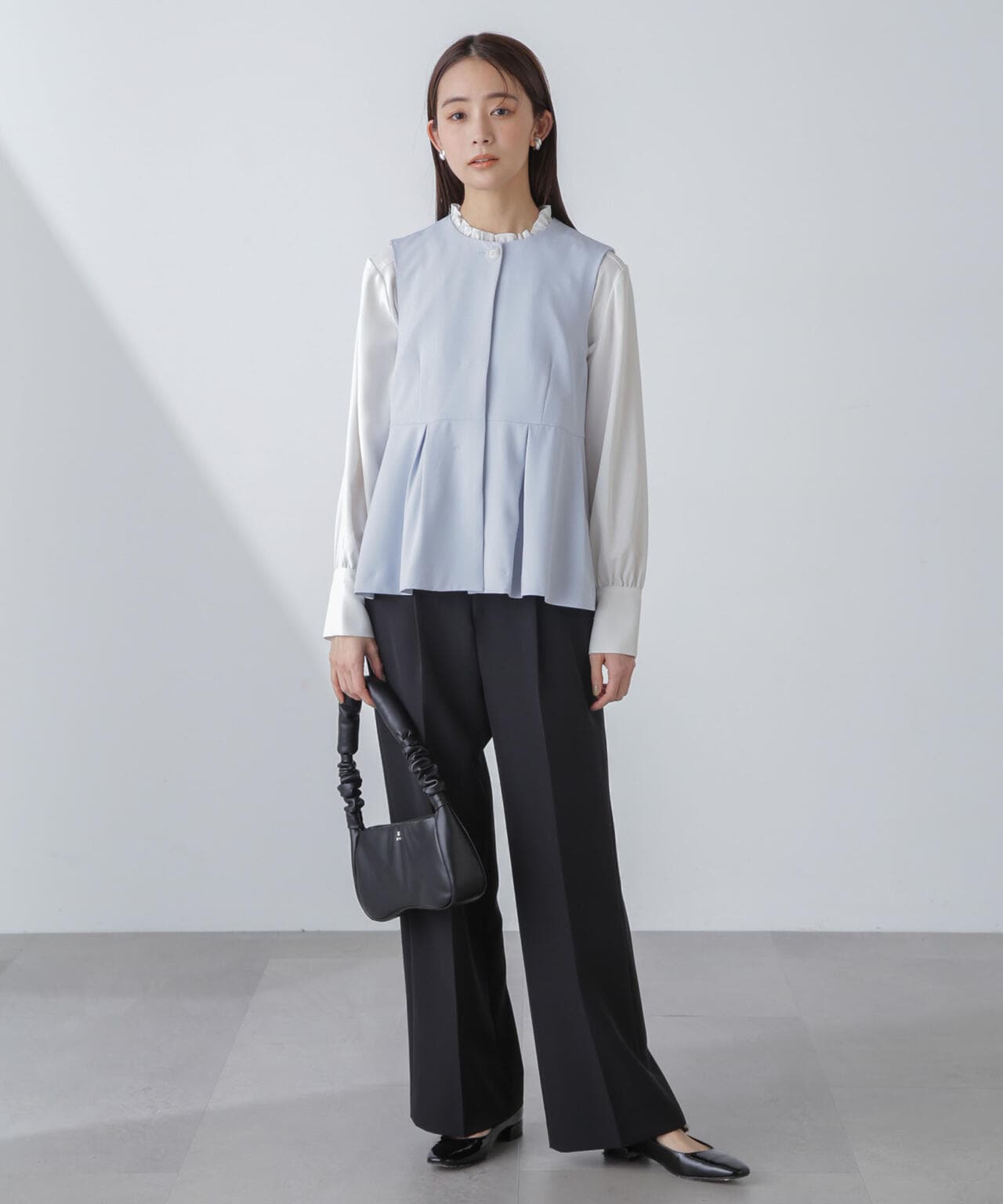 多機能素材ペプラムジレ(セットアップ可） 6734116306