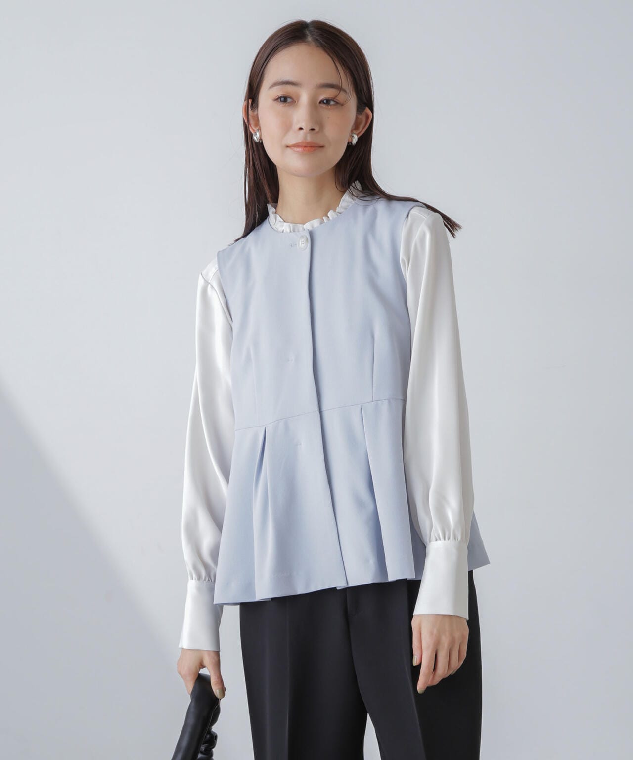 多機能素材ペプラムジレ(セットアップ可） 6734116306