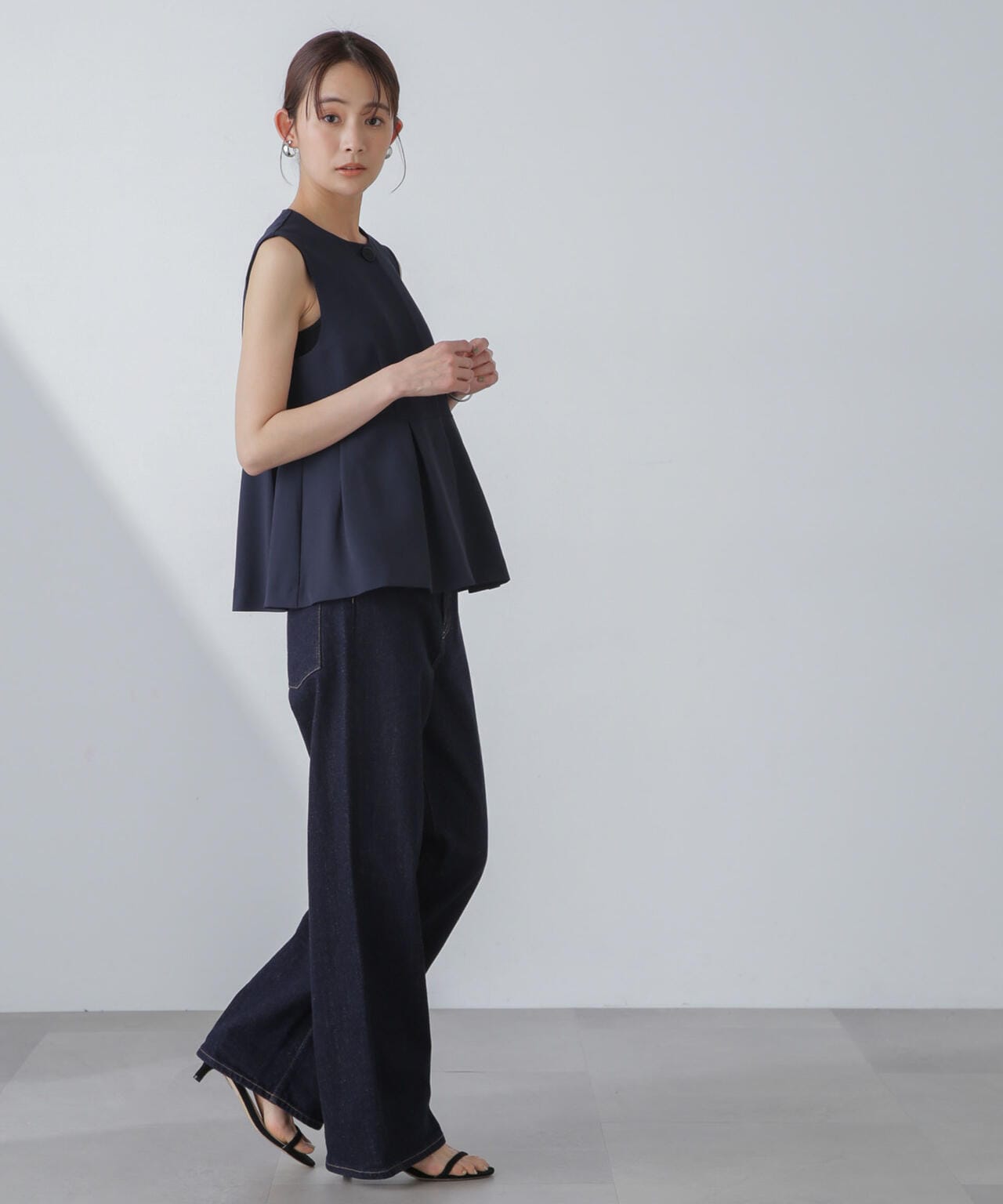 多機能素材ペプラムジレ(セットアップ可） 6734116306