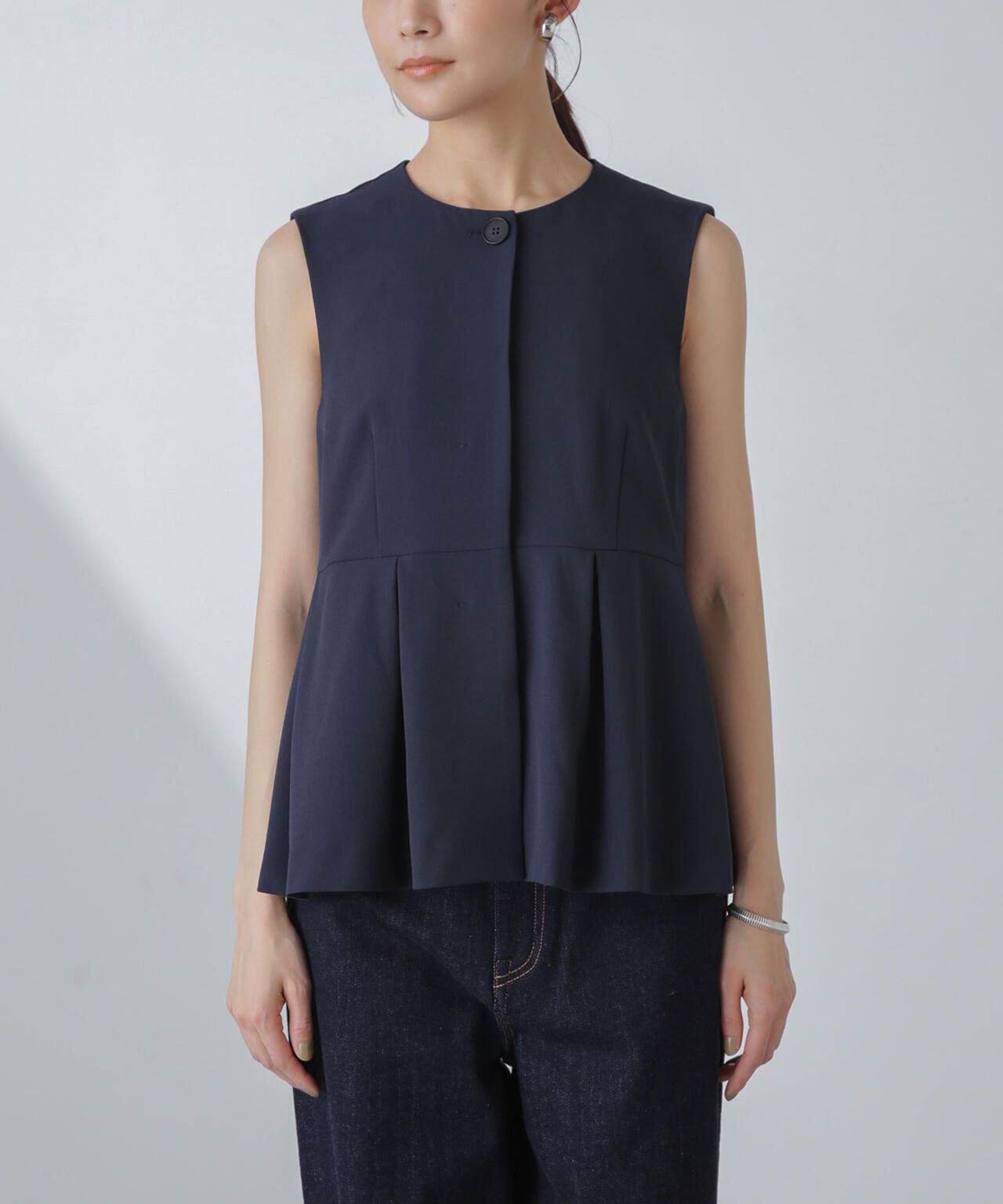 多機能素材ペプラムジレ(セットアップ可） 6734116306