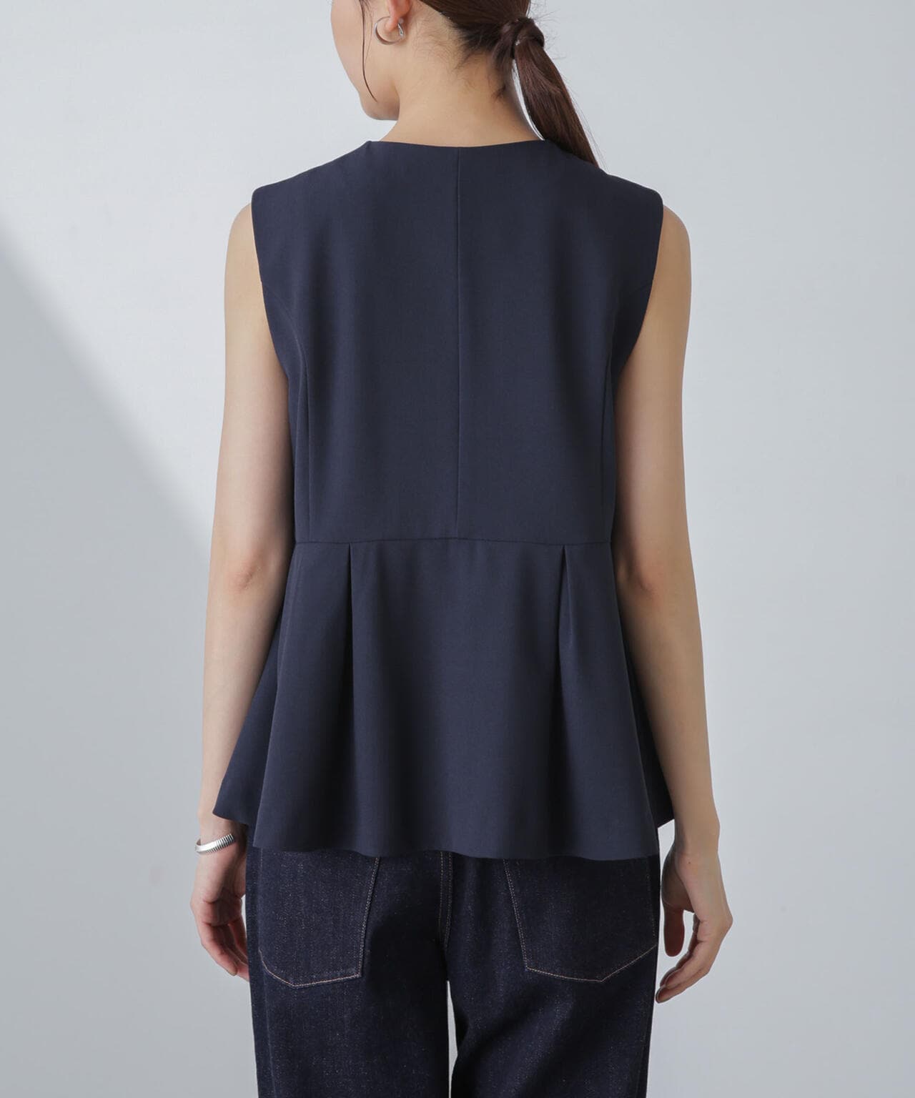 多機能素材ペプラムジレ(セットアップ可） 6734116306