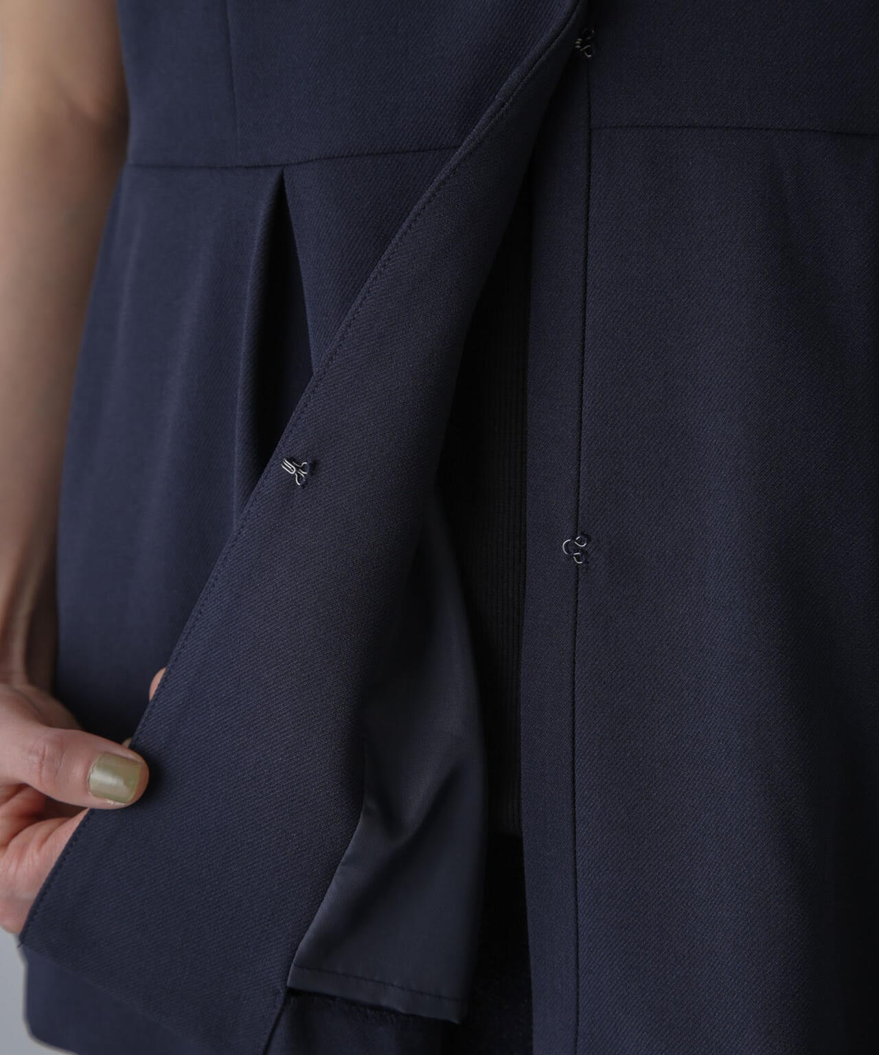 多機能素材ペプラムジレ(セットアップ可） 6734116306