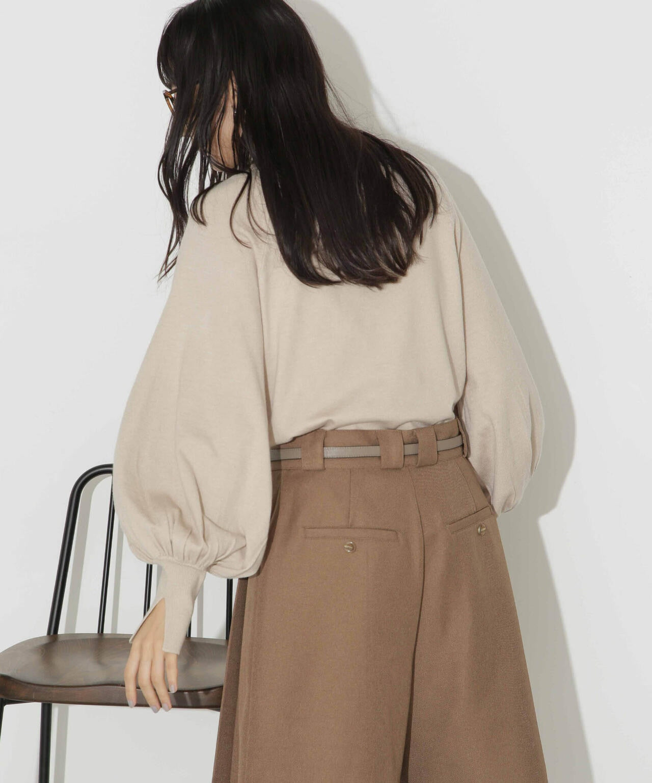 ボリューム スリーブ ニット