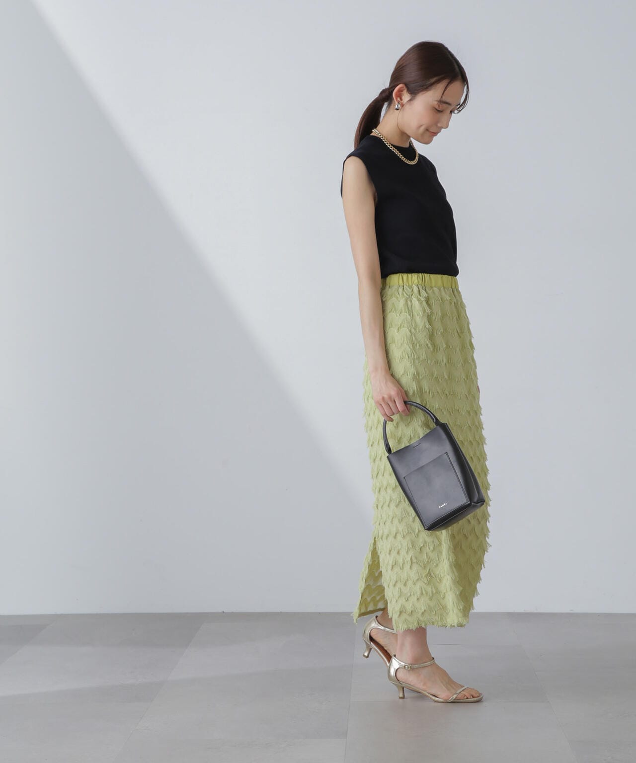 洗濯機可 UVカット 接触冷感 ノースリーブ ニット