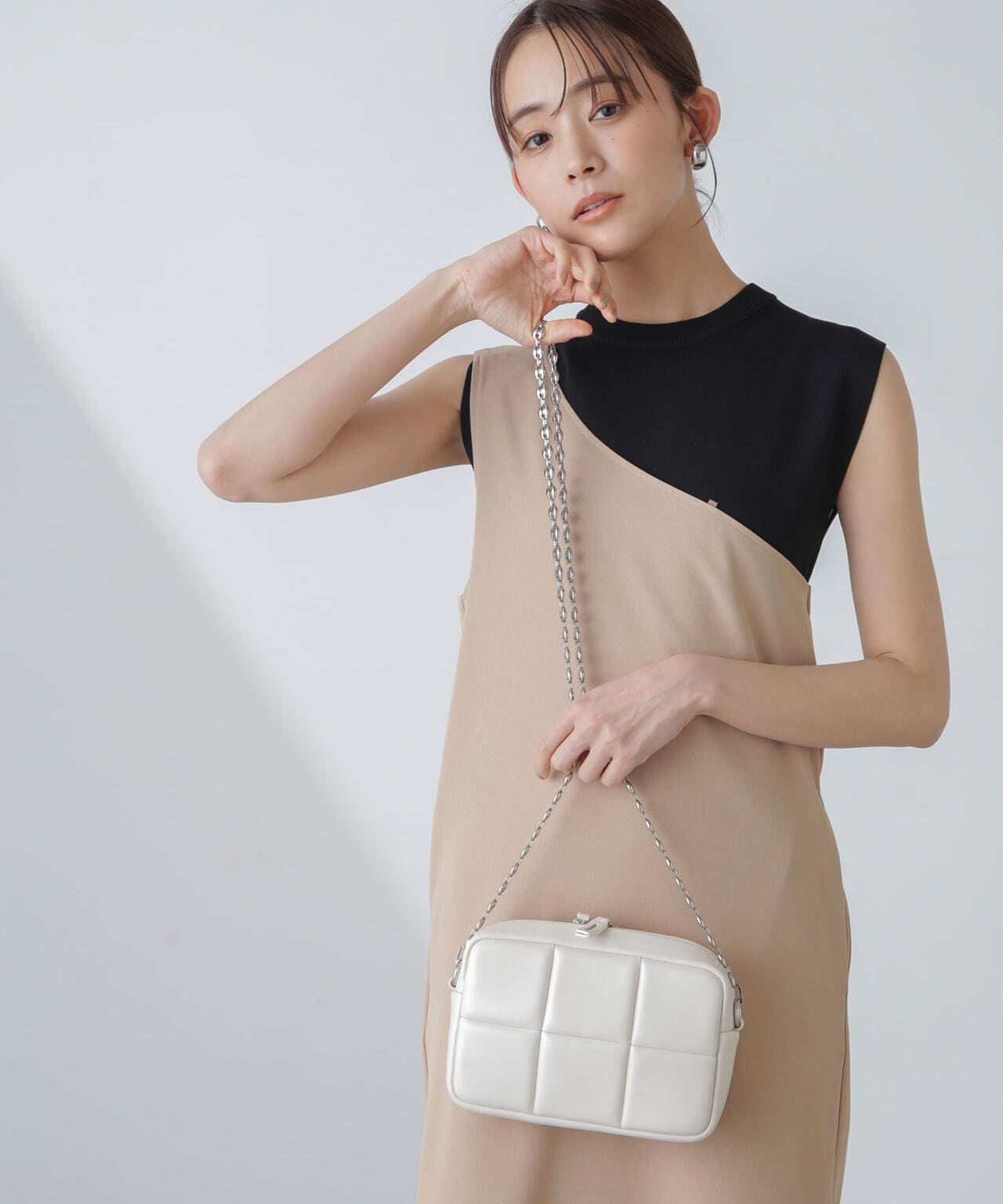 【UVカット・洗える】 オーガニックコットンリブ ノースリーブニット セール】 【洗える】オーガニックコットンリブ ノースリーブプル
