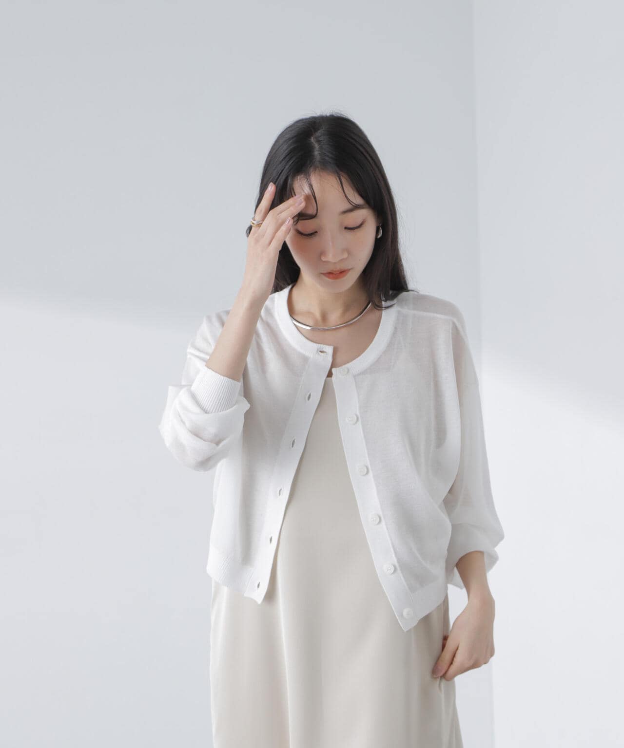 uni's room■クロップドシアートップ&ビキニセット SW-SS22-11 クロップド シアー ニット カーディガン