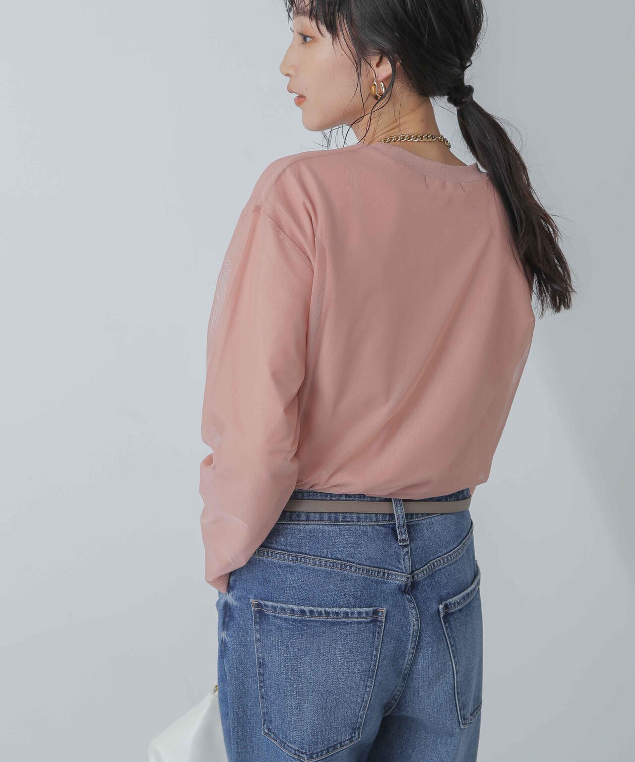 SAYO NAGASE×AMERI チュールレイヤードロングスリーブTシャツ チュール レイヤード ロング スリーブ Tシャツ