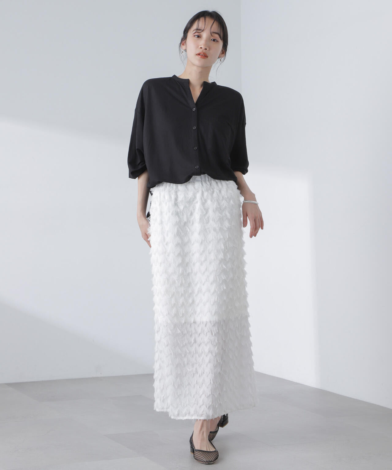 シアーカットワイドシャツ 6734123314