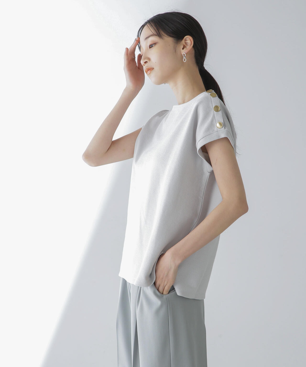 ショルダーボタンカノコトップス 6734124314