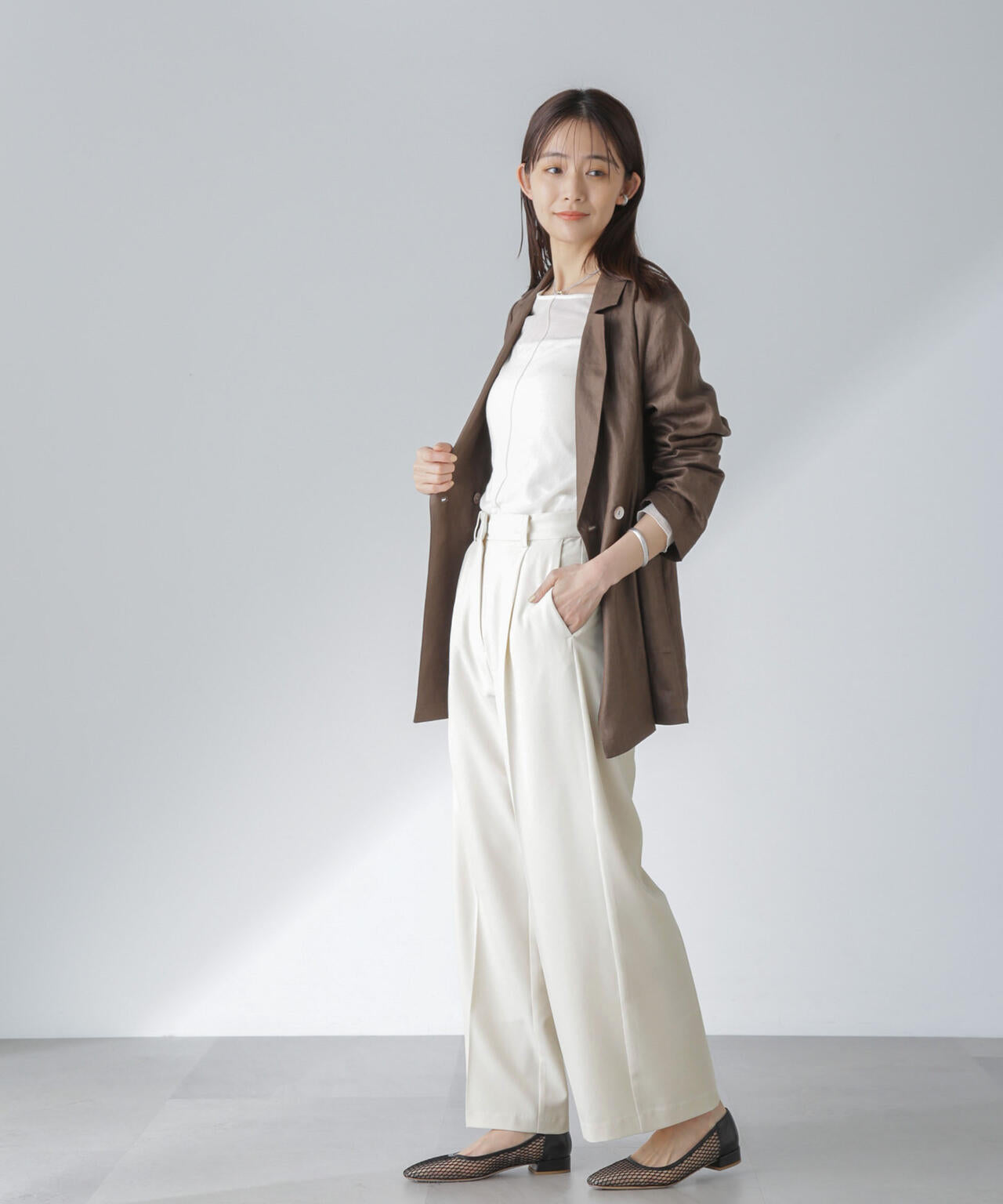 多機能素材スラックス(セットアップ可） 6734127313