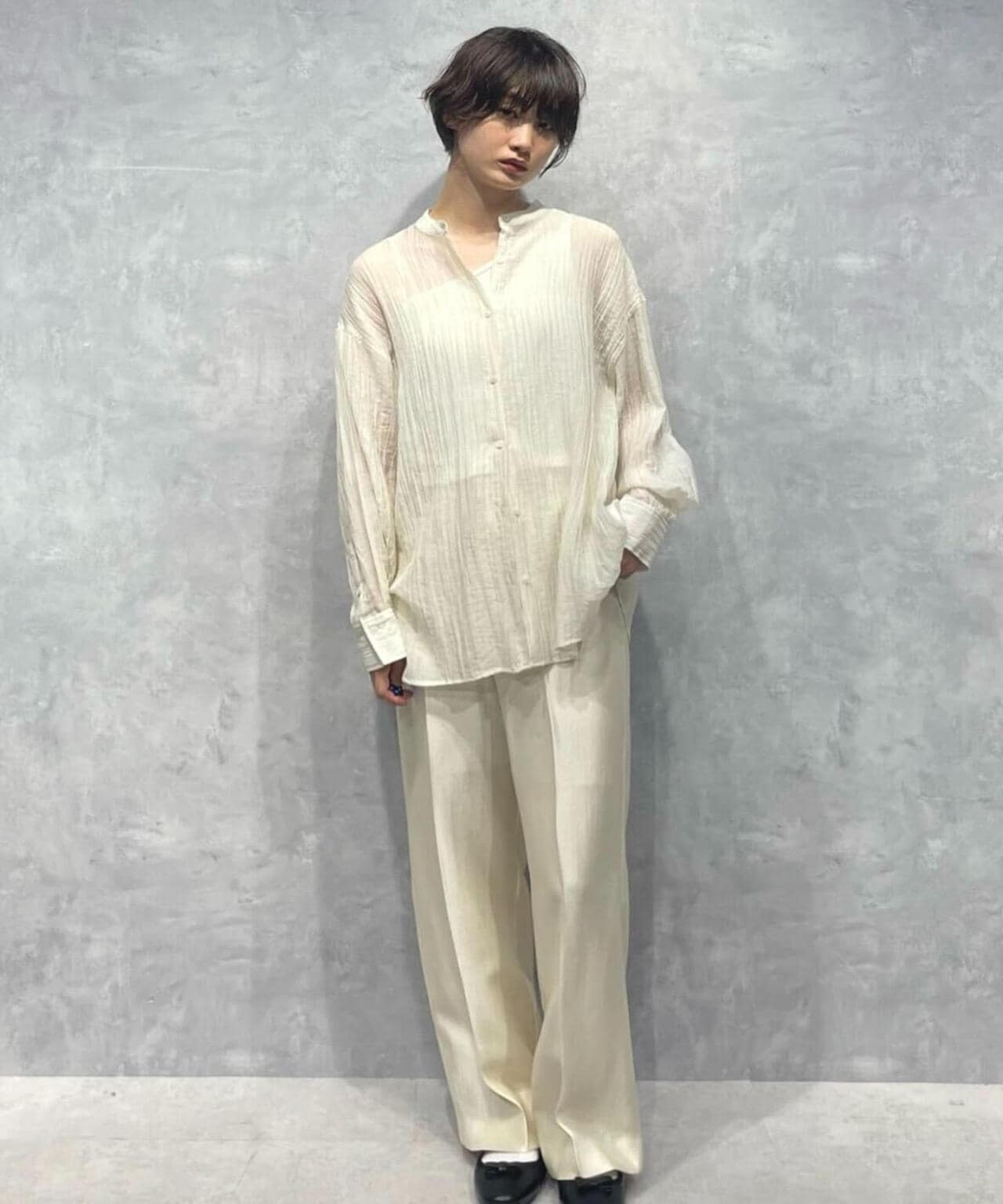 <追加生産>シャイニーサテンイージーパンツ 6734127316