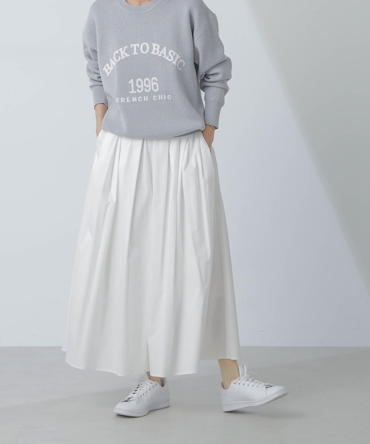 超美品！krone ノーカラージャケット＆FREUDE スカート ショートジャケット×ロングスカートセットアップ(2colors) (黒
