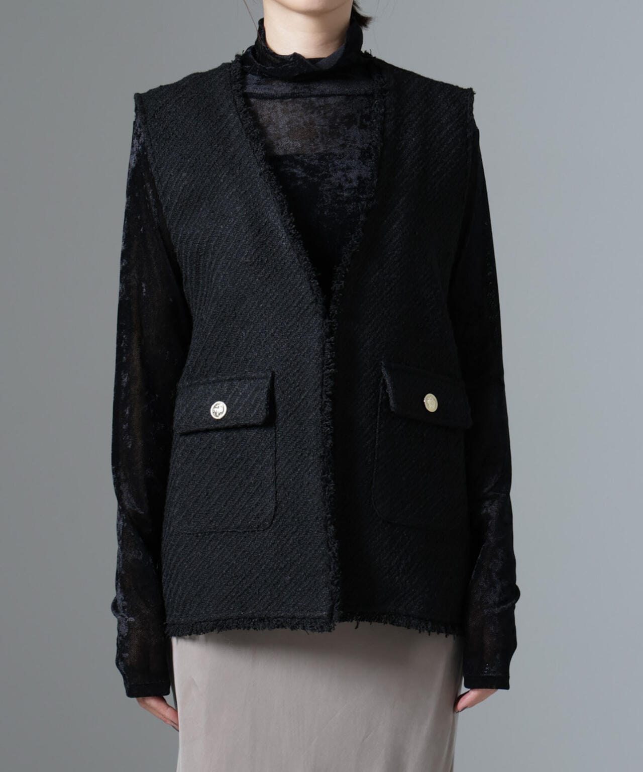 ZARA ツイード ベスト ショートパンツ セットアップ