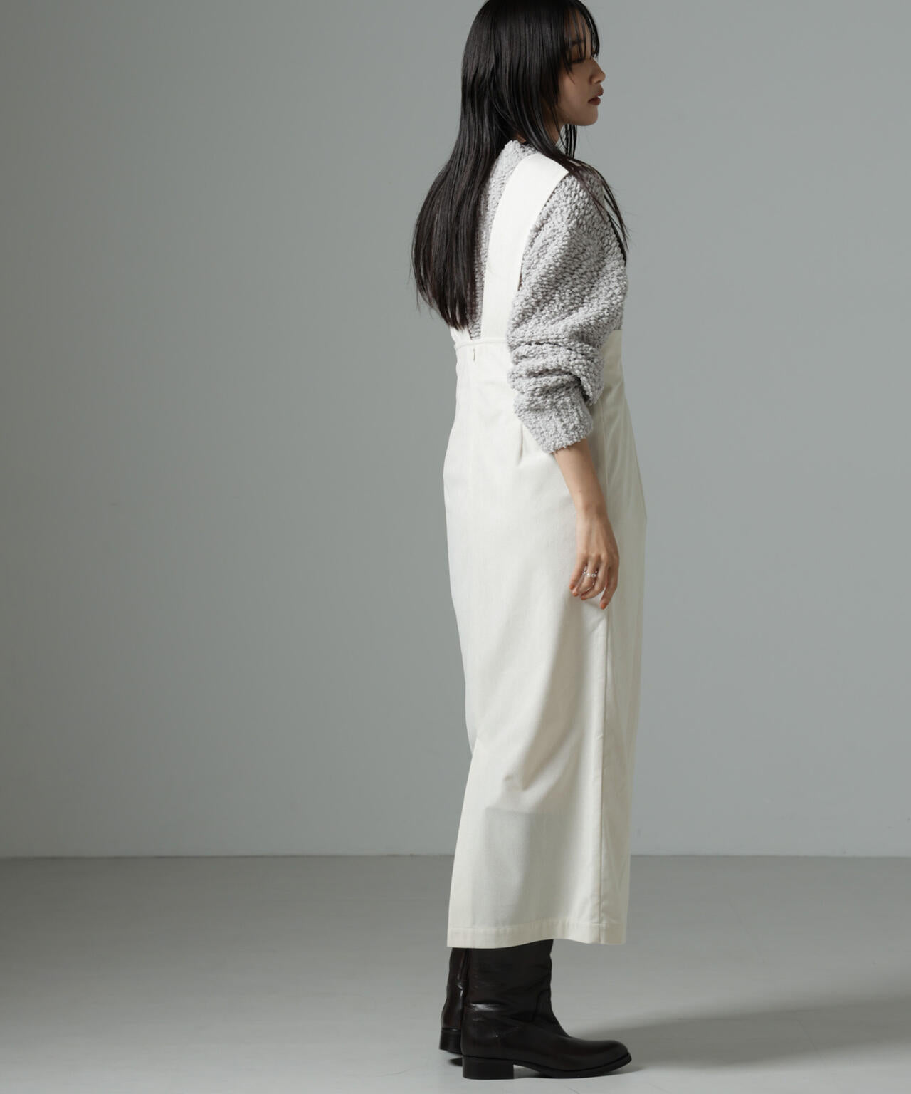 マイクロコール ナロー ジャンパー スカート(セットアップ可)