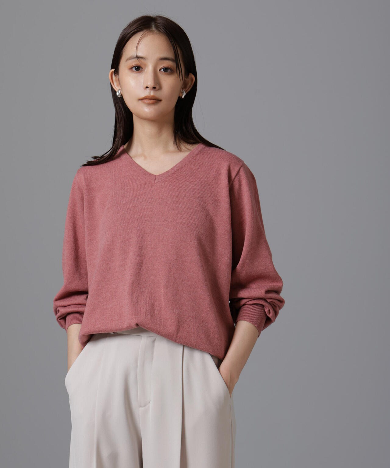 IENA（イエナ）の「コクーンリブVネックプルオーバー◇（ニット