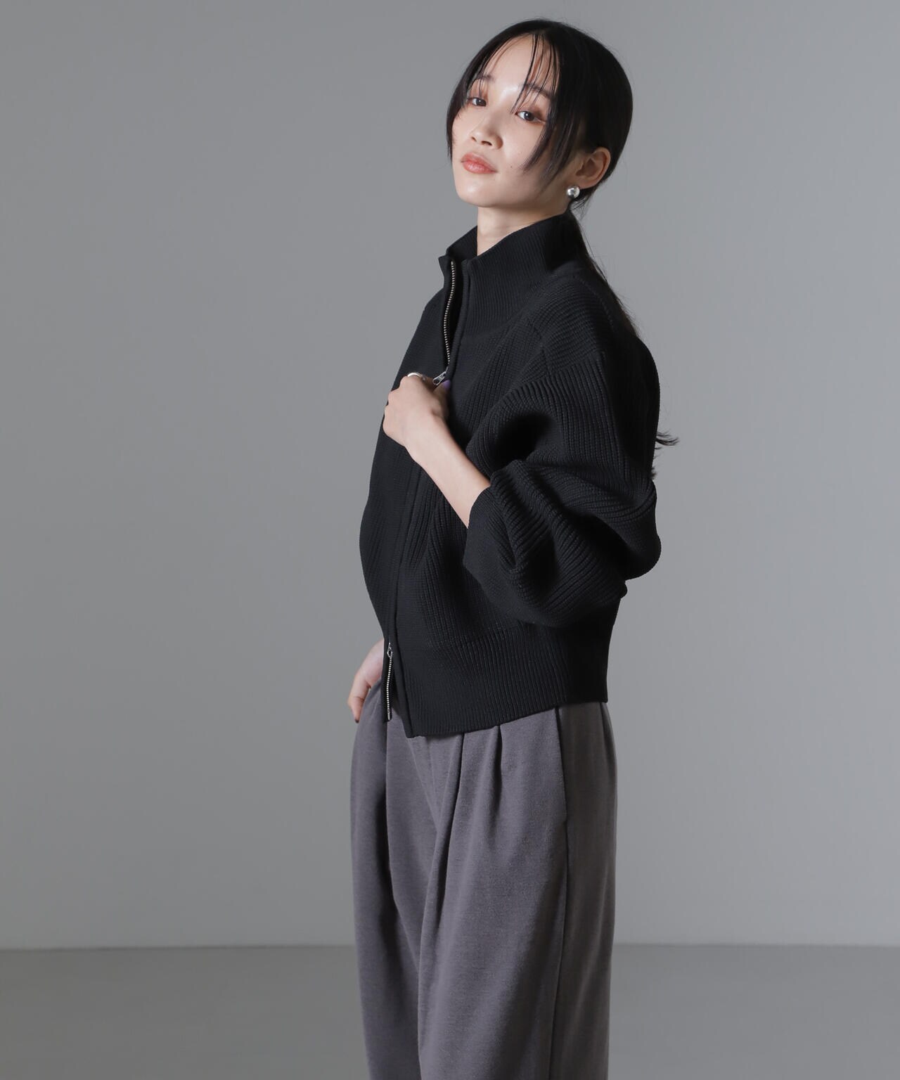 PENNEYS別注TheFOXハイネックジップニットトップス 6734222341