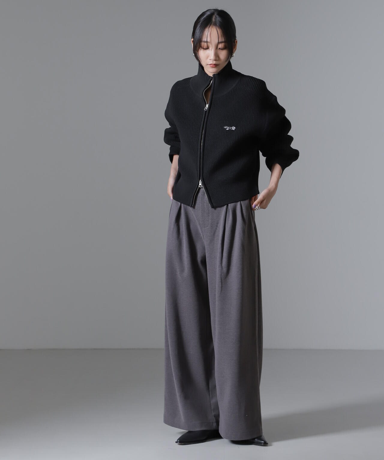 PENNEYS別注TheFOXハイネックジップニットトップス 6734222341