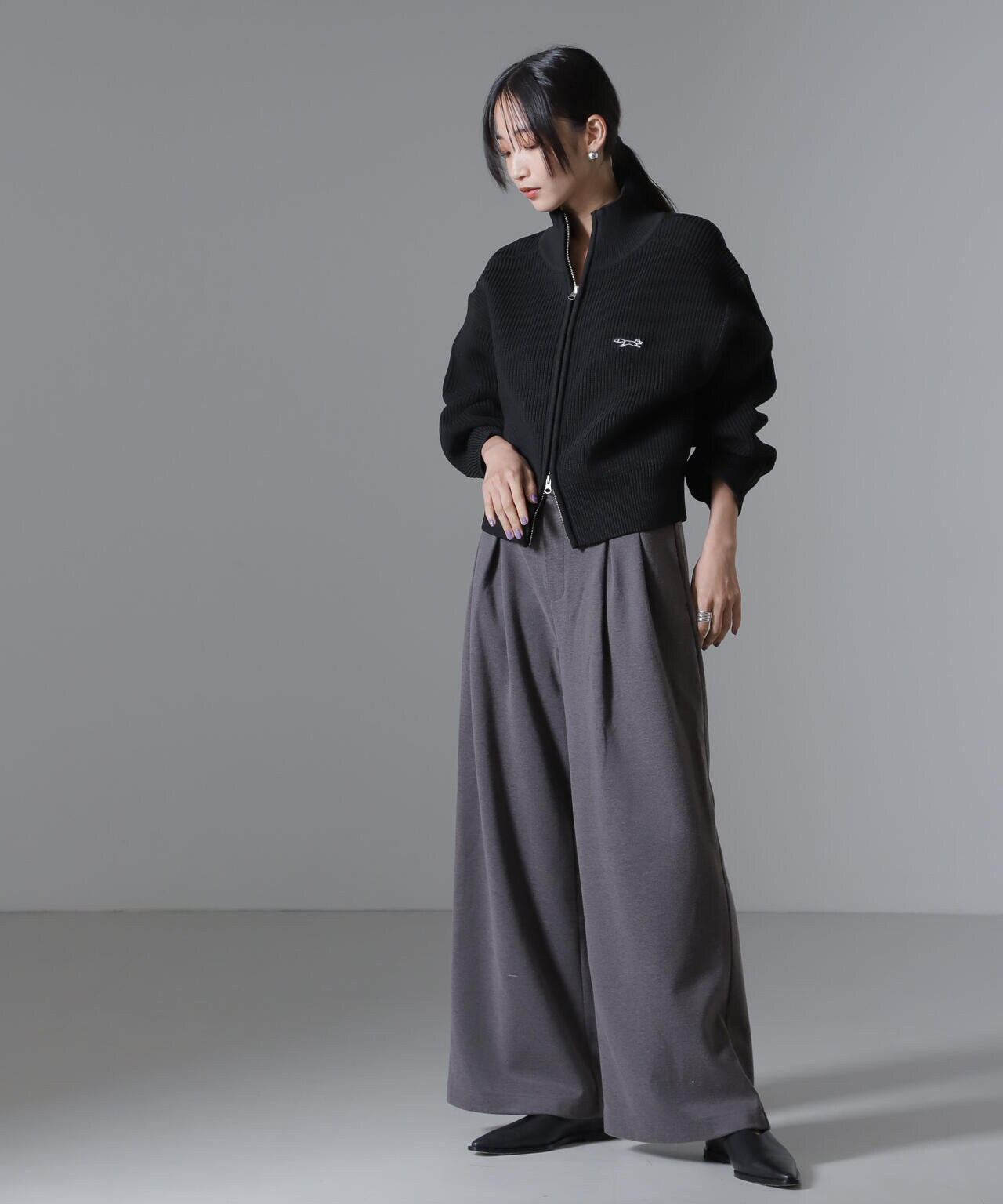 PENNEYS別注TheFOXハイネックジップニットトップス 6734222341