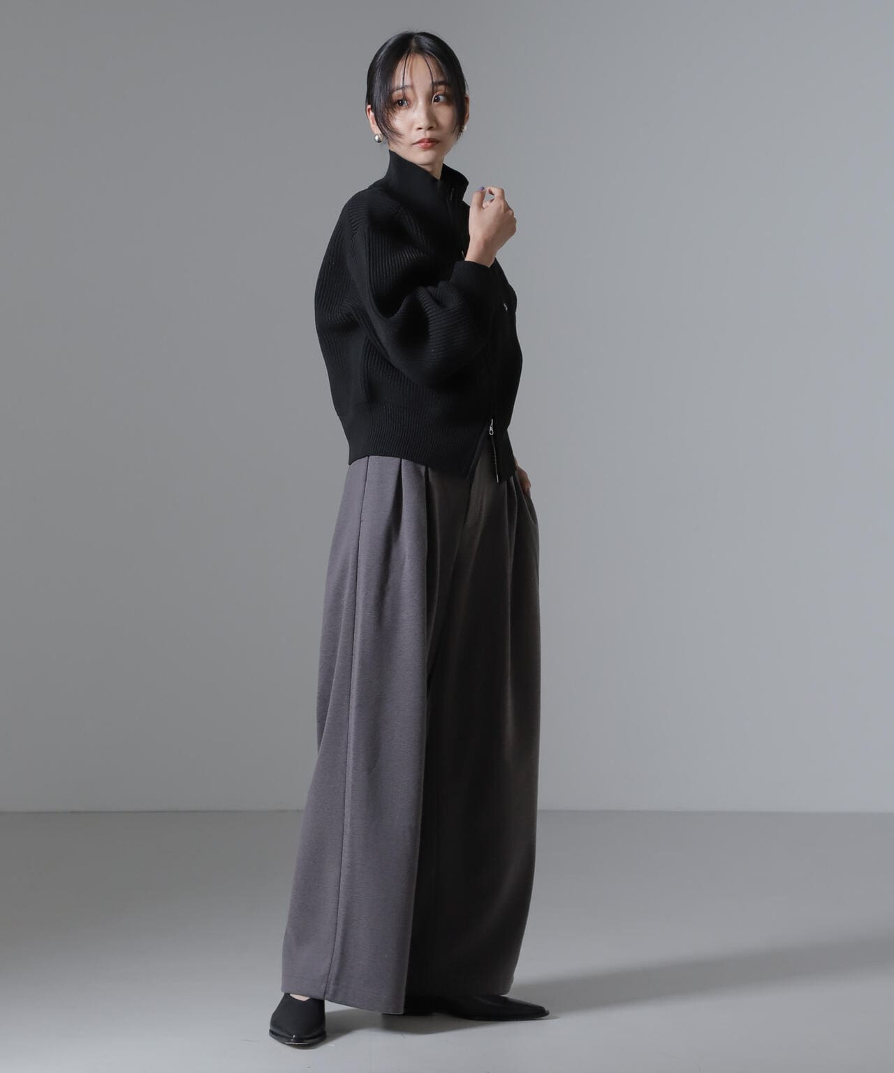 PENNEYS別注TheFOXハイネックジップニットトップス 6734222341