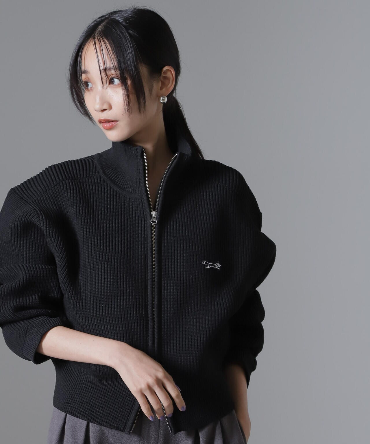 トップス n PENNEYS 別注 The FOX ハイネック ジップ ニット トップス