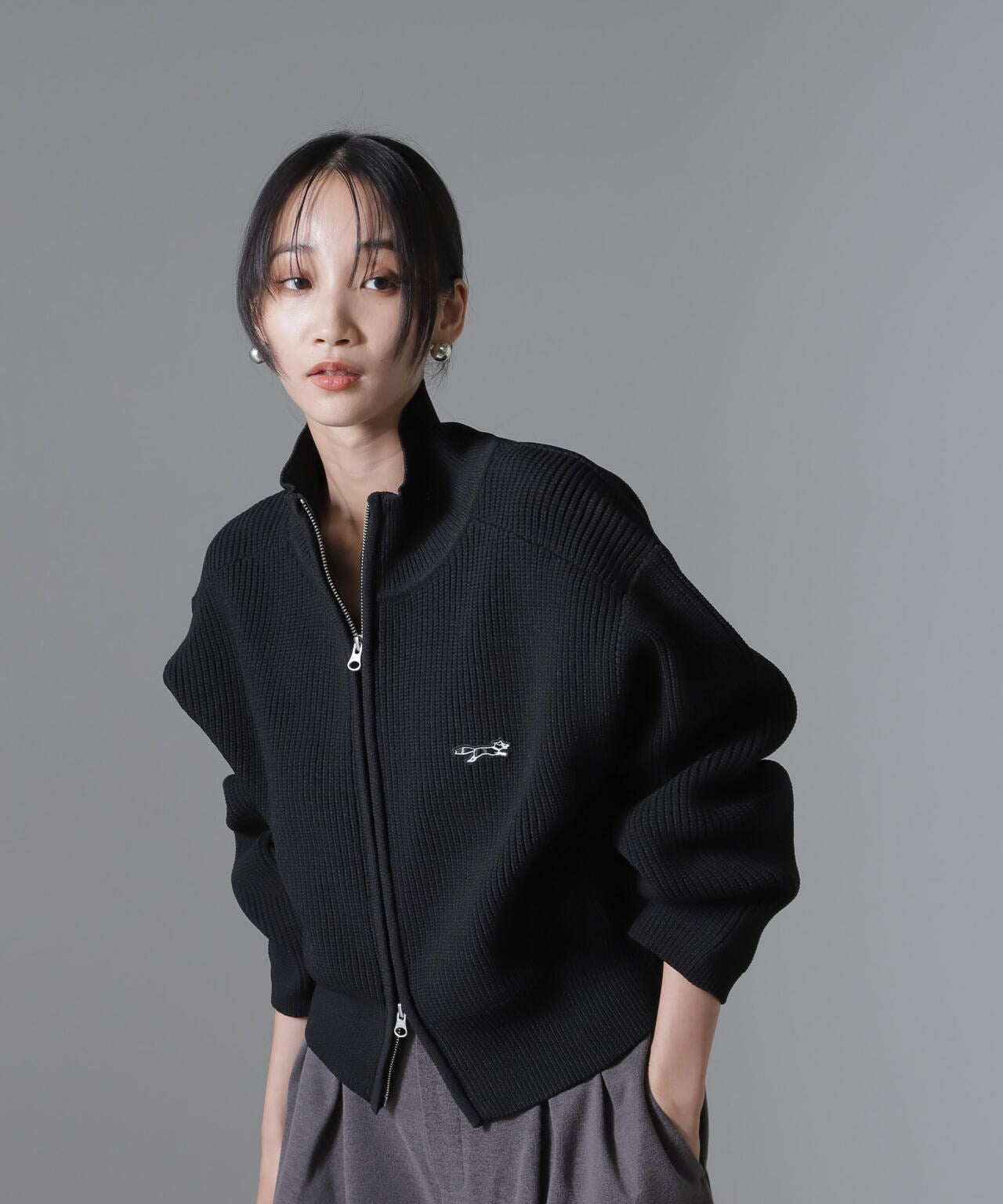 PENNEYS別注TheFOXハイネックジップニットトップス 6734222341