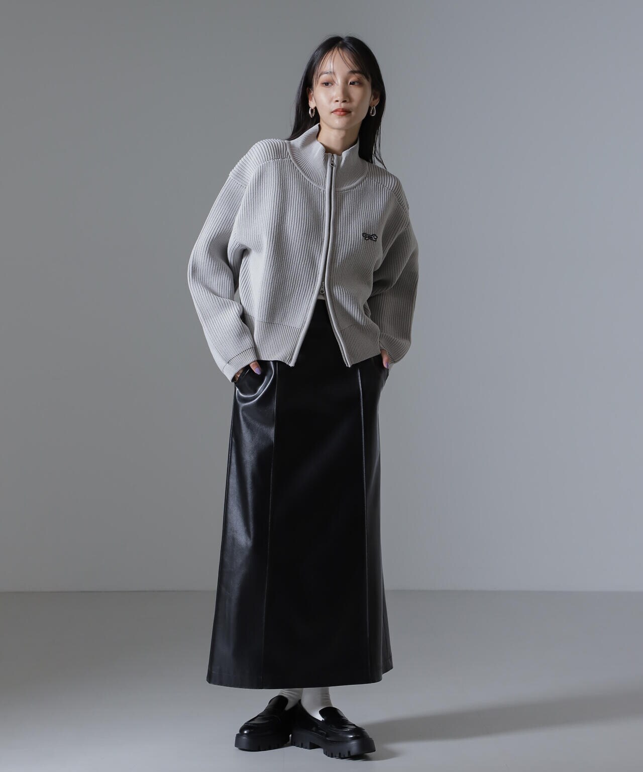 PENNEYS別注TheFOXハイネックジップニットトップス 6734222341