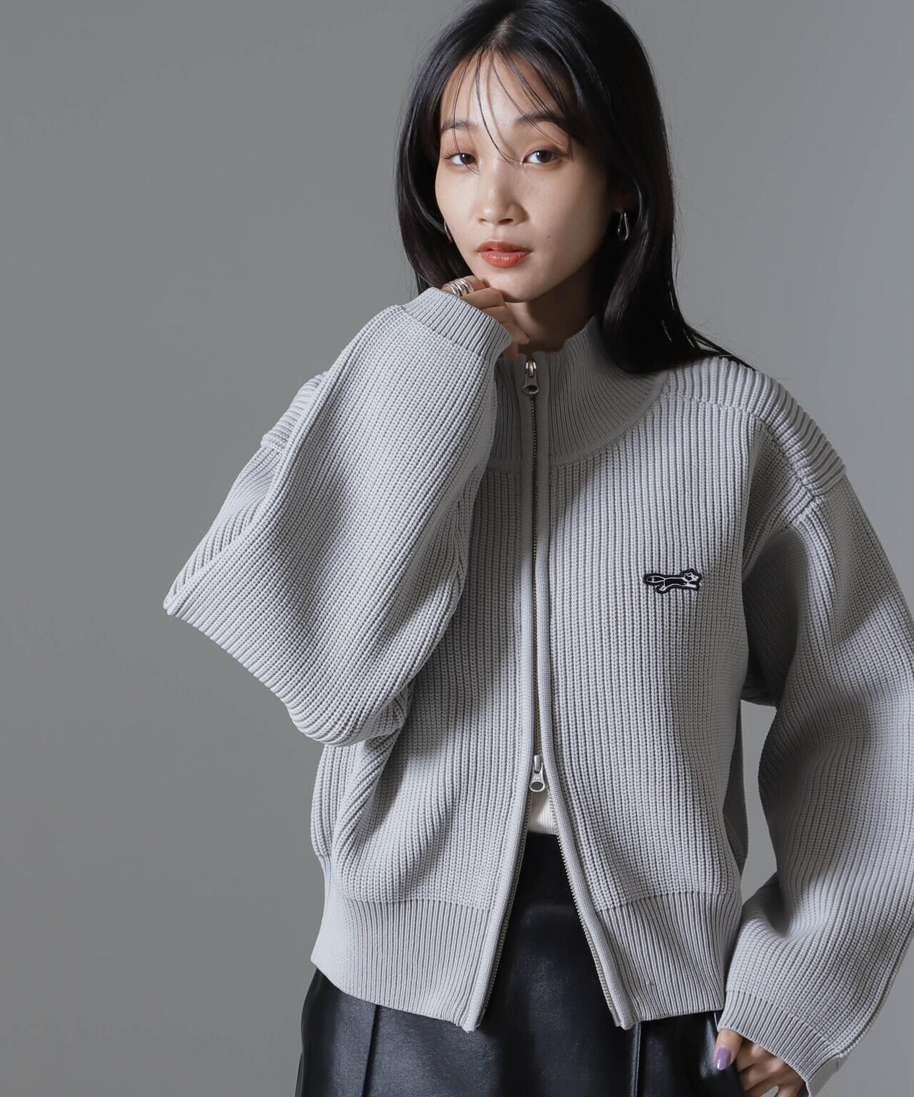 PENNEYS別注TheFOXハイネックジップニットトップス 6734222341